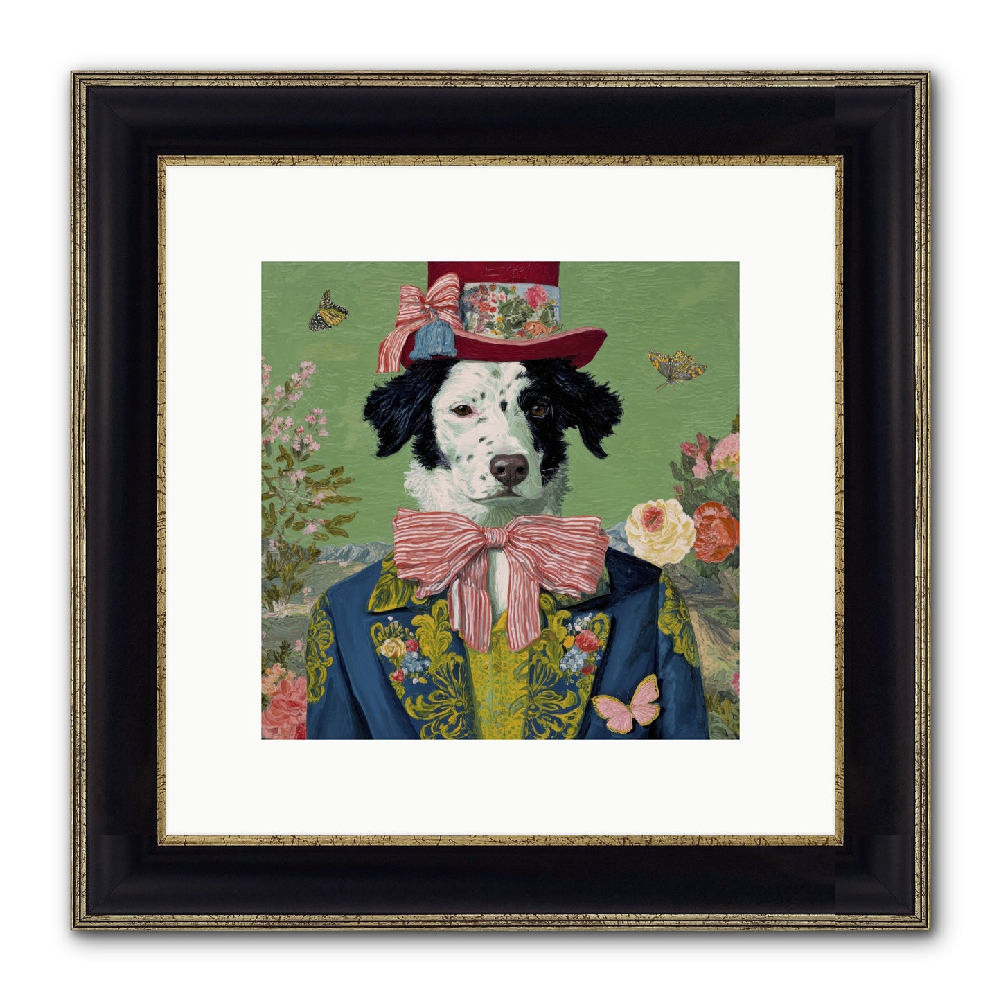 The Bow & Boheme Framed Print - Black & Gold 10x10
