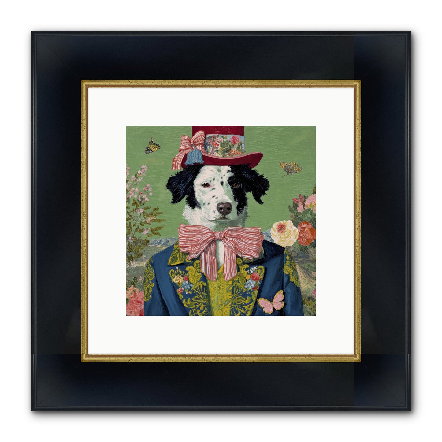 The Bow & Boheme Framed Print - Wide Black w/Gold 10x10