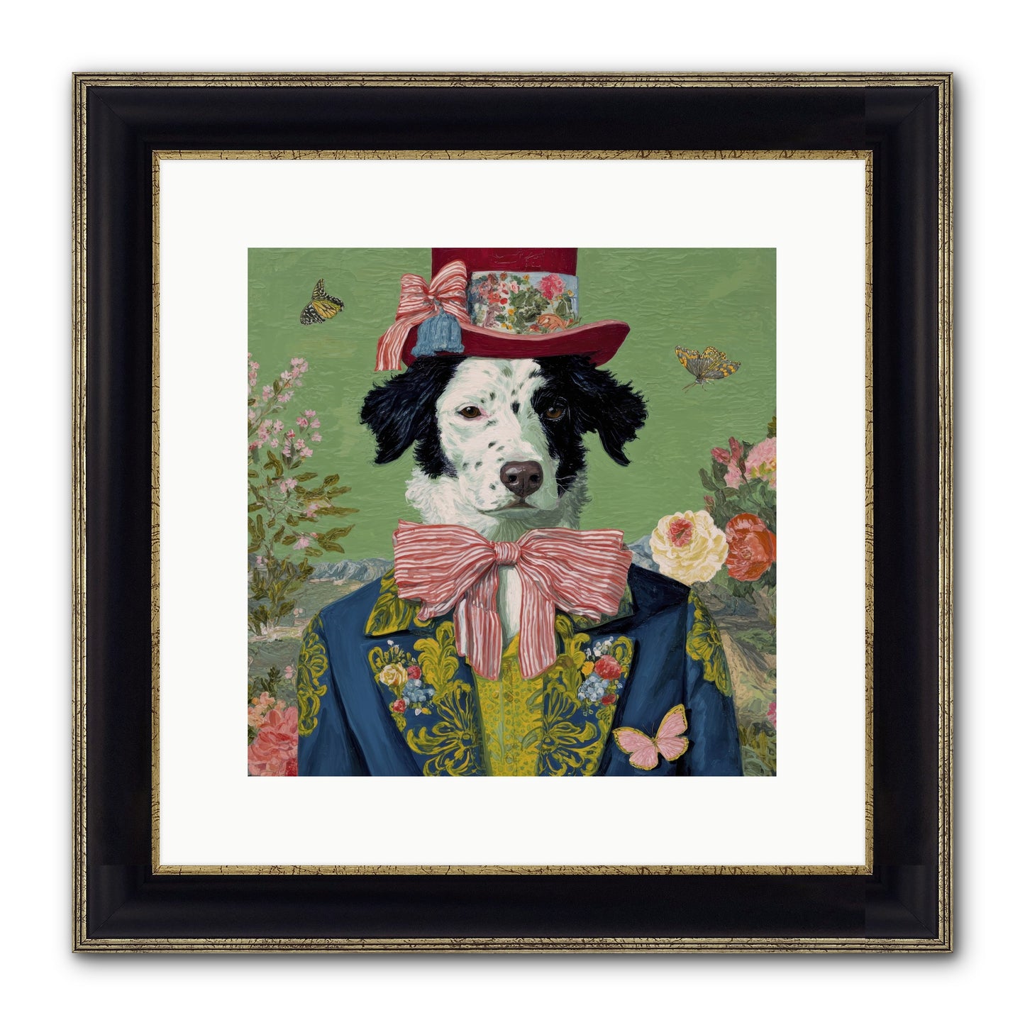 The Bow & Boheme Framed Print - Black & Gold 12x12