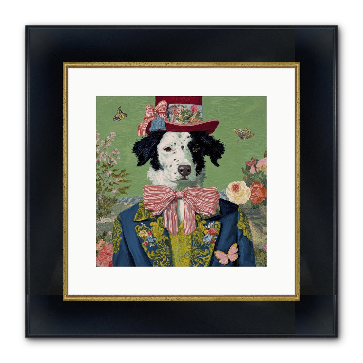 The Bow & Boheme Framed Print - Wide Black w/Gold 12x12