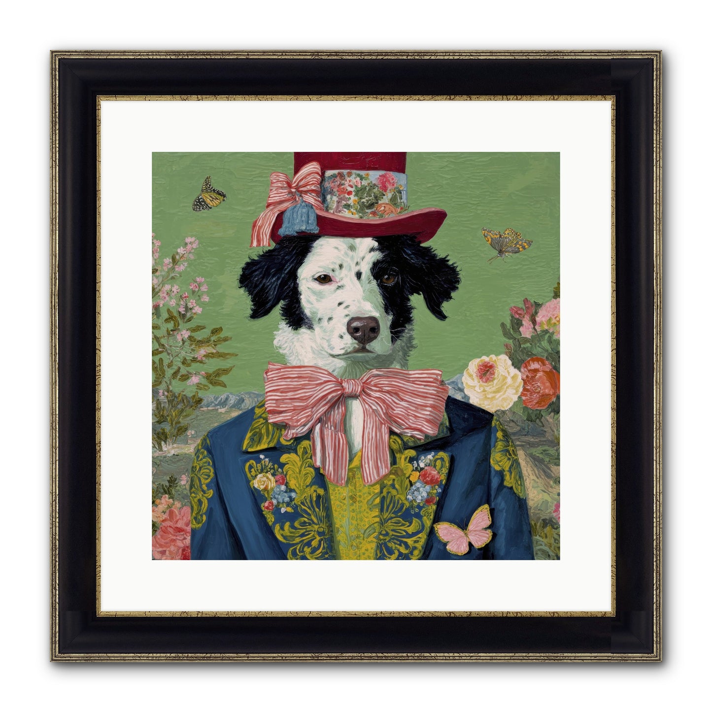 The Bow & Boheme Framed Print - Black & Gold 16x16