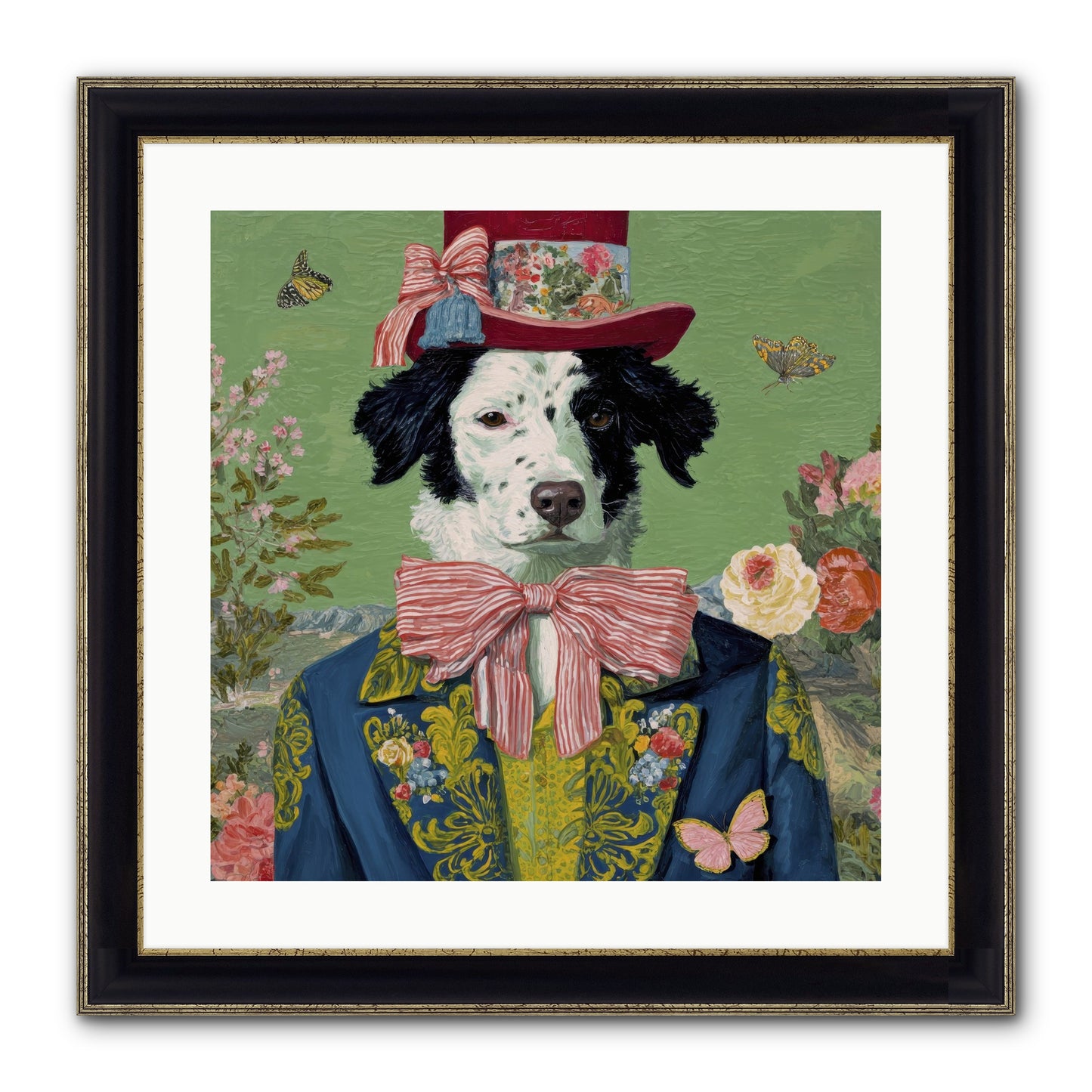 The Bow & Boheme Framed Print - Black & Gold 20x20