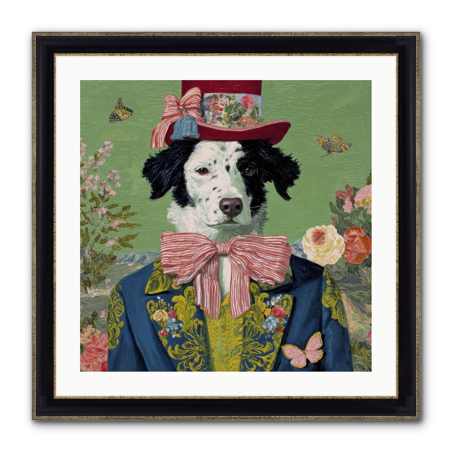 The Bow & Boheme Framed Print - Black & Gold 24x24