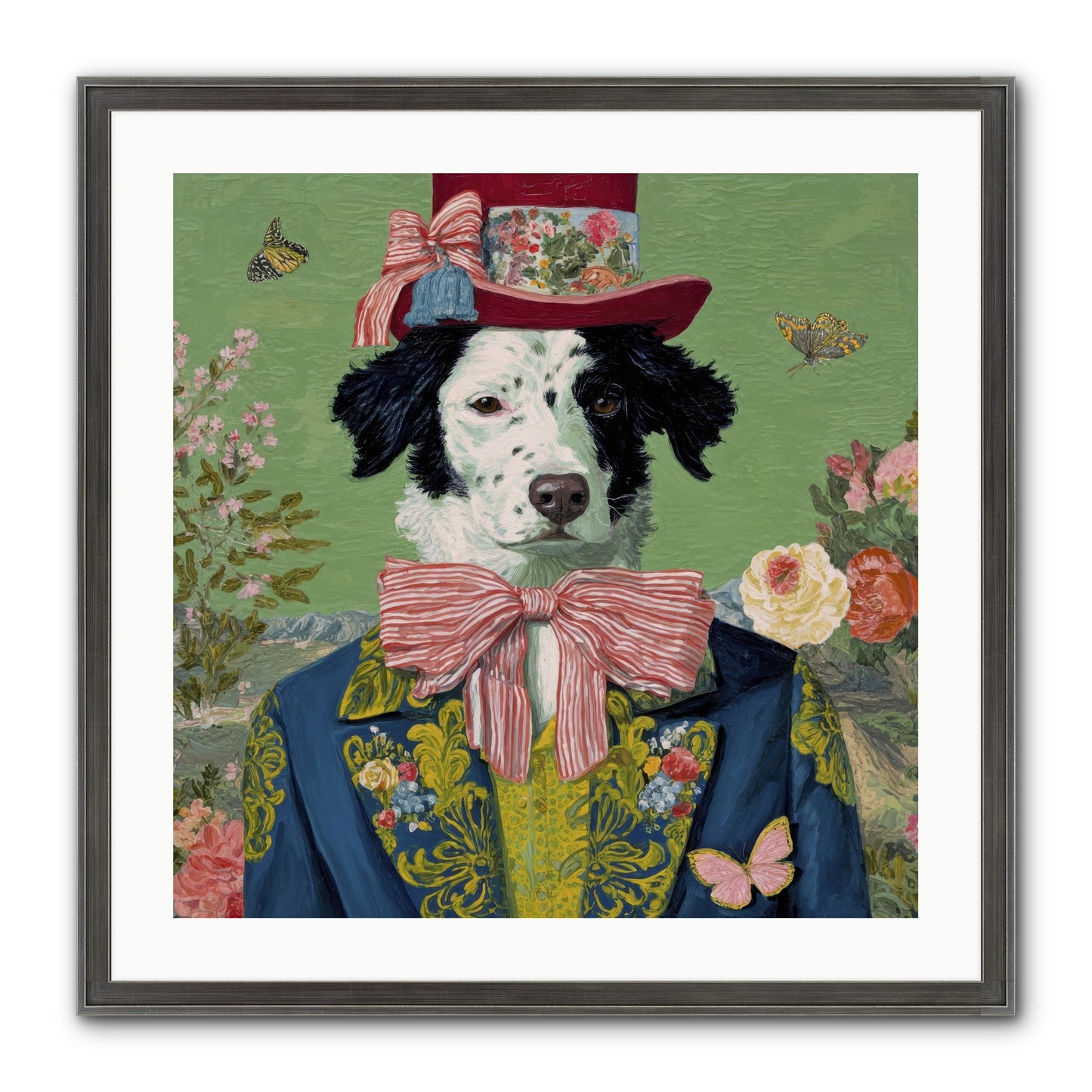 The Bow & Boheme Framed Print - Slimwoods Black/Silver 24x24