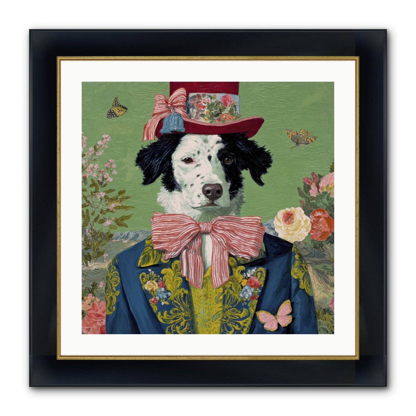 The Bow & Boheme Framed Print - Wide Black w/Gold 24x24