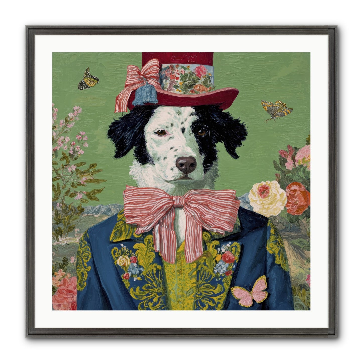 The Bow & Boheme Framed Print - Slimwoods Black/Silver 30x30