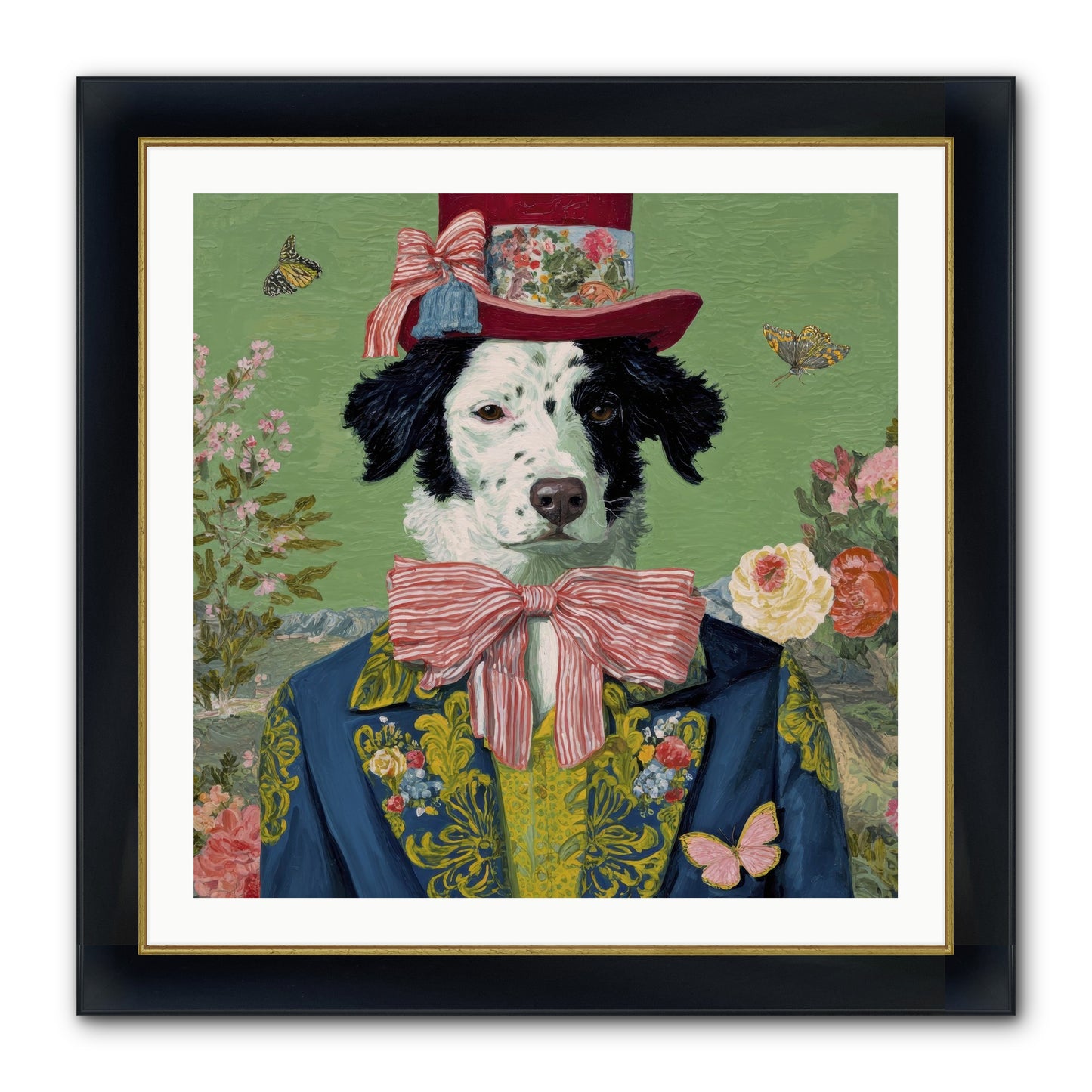 The Bow & Boheme Framed Print - Wide Black w/Gold 30x30