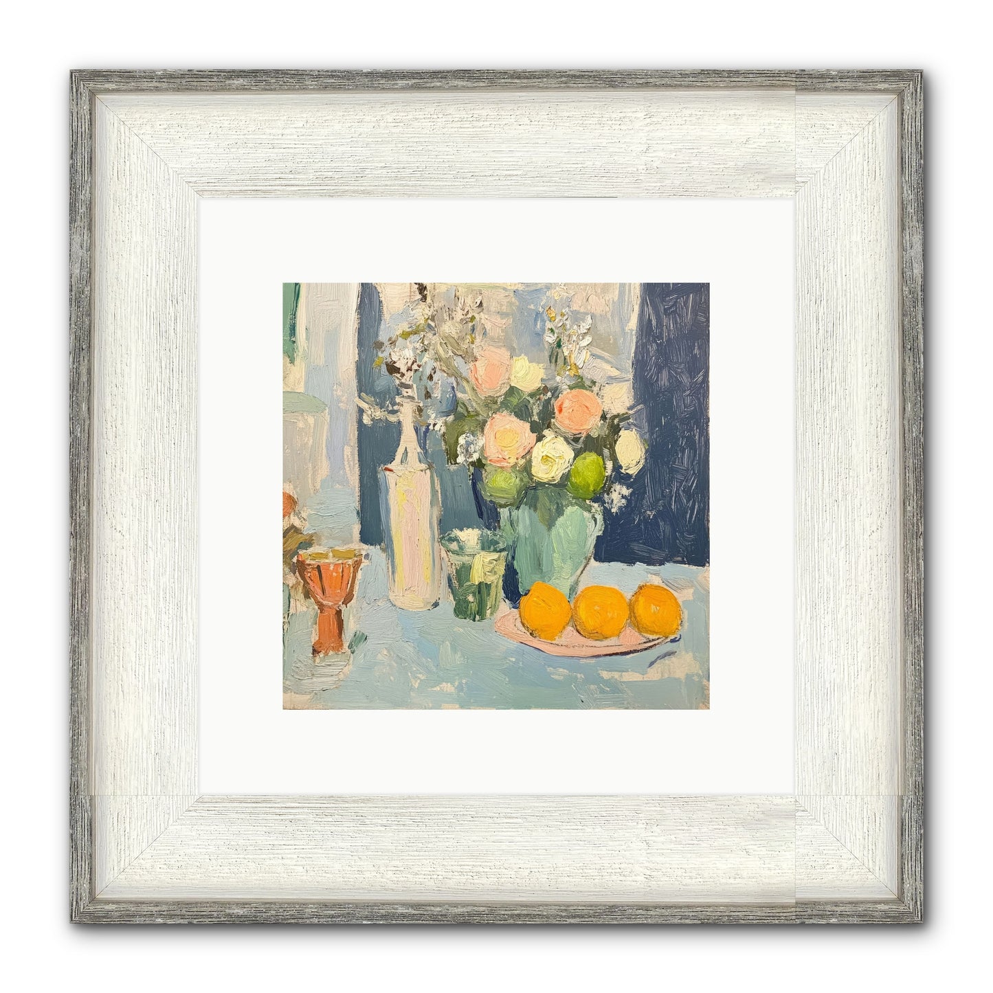 The Breakfast Room Framed Print - Driftwood White 10x10