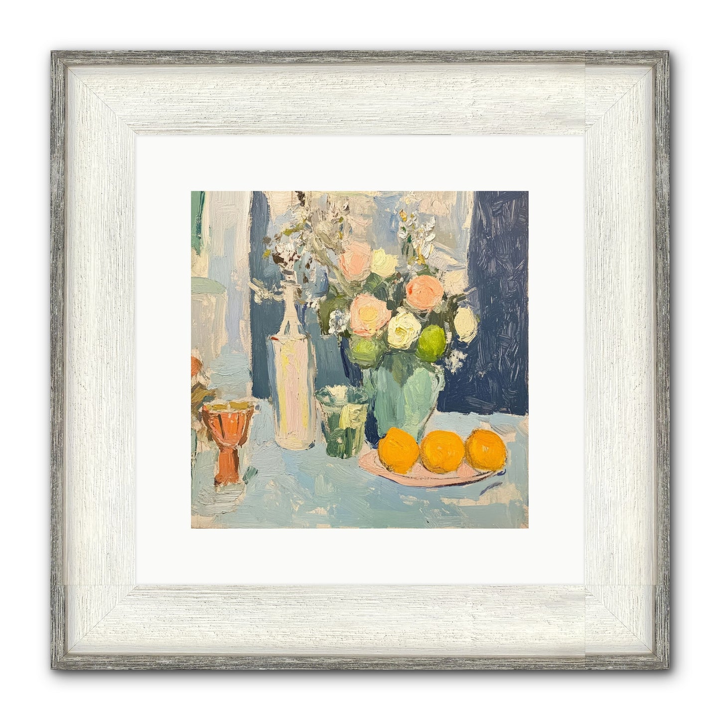 The Breakfast Room Framed Print - Driftwood White 12x12