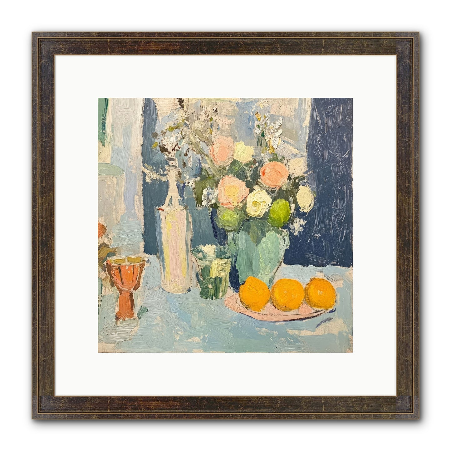 The Breakfast Room Framed Print - Slimwoods Black/Gold 12x12