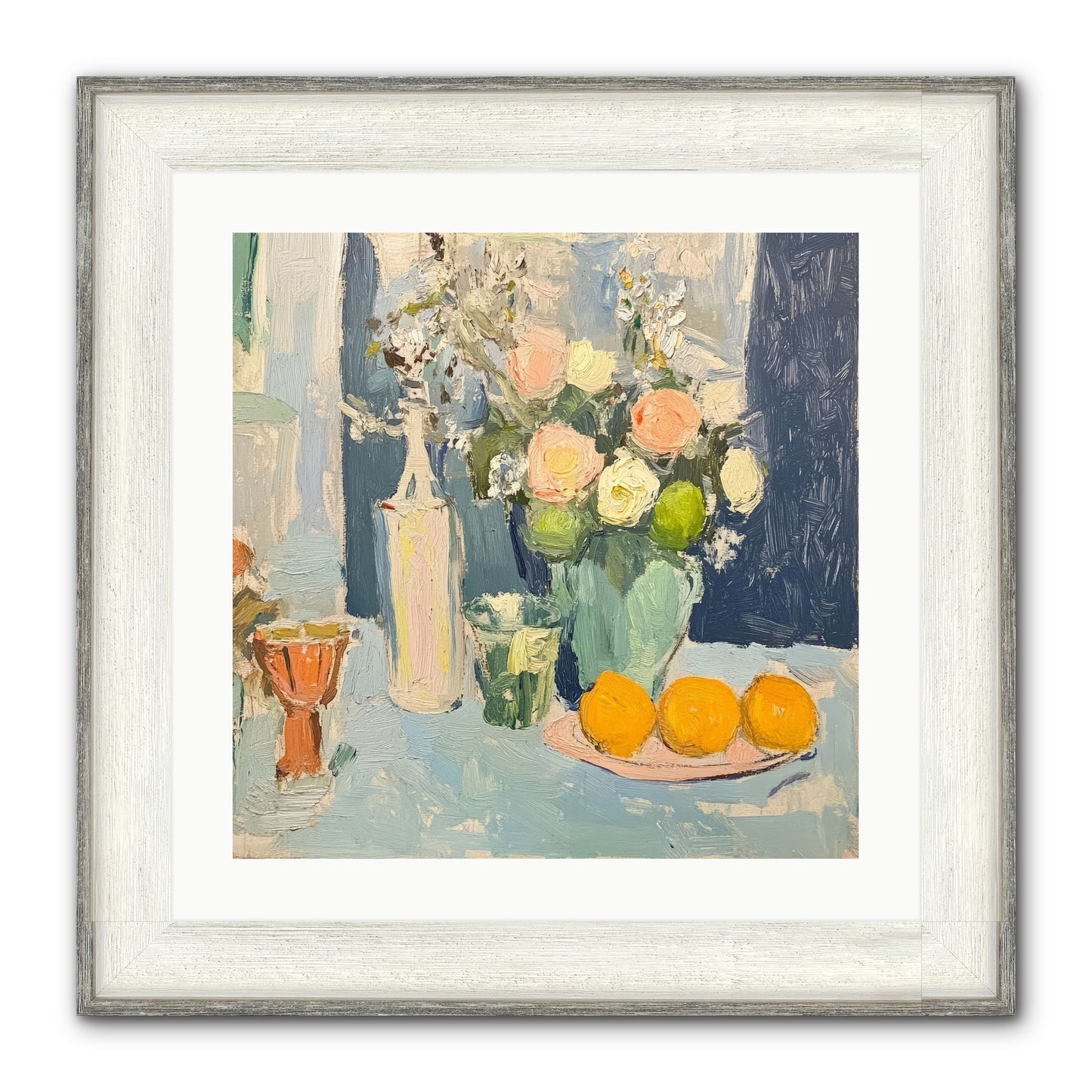 The Breakfast Room Framed Print - Driftwood White 20x20