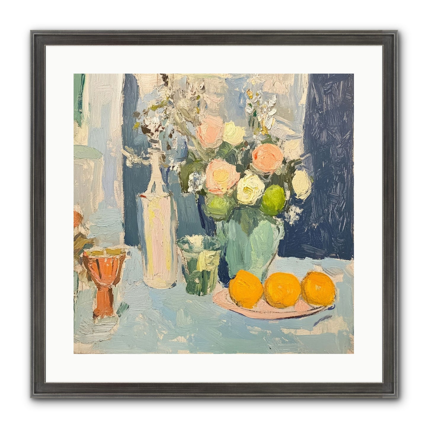 The Breakfast Room Framed Print - Slimwoods Black/Silver 20x20