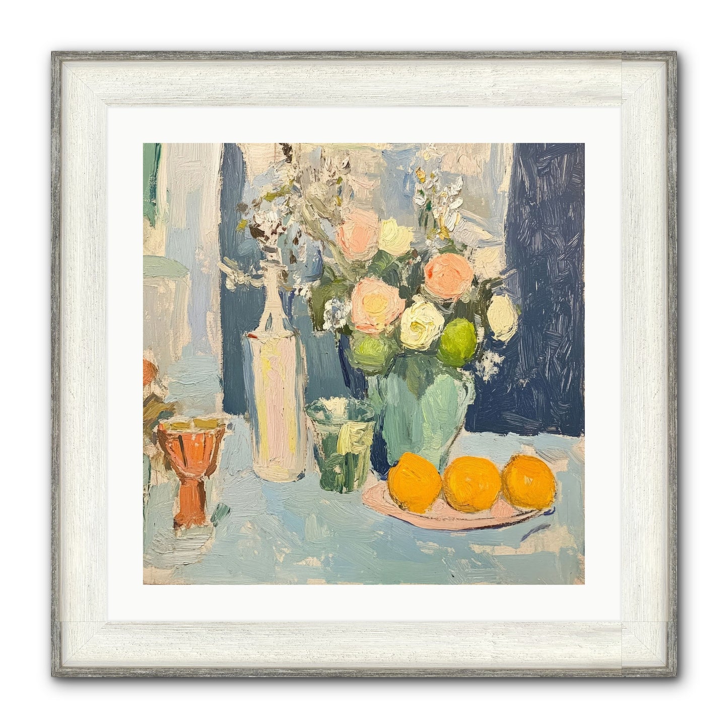 The Breakfast Room Framed Print - Driftwood White 24x24