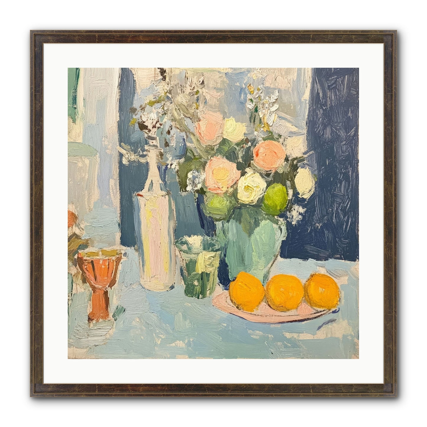 The Breakfast Room Framed Print - Slimwoods Black/Gold 24x24