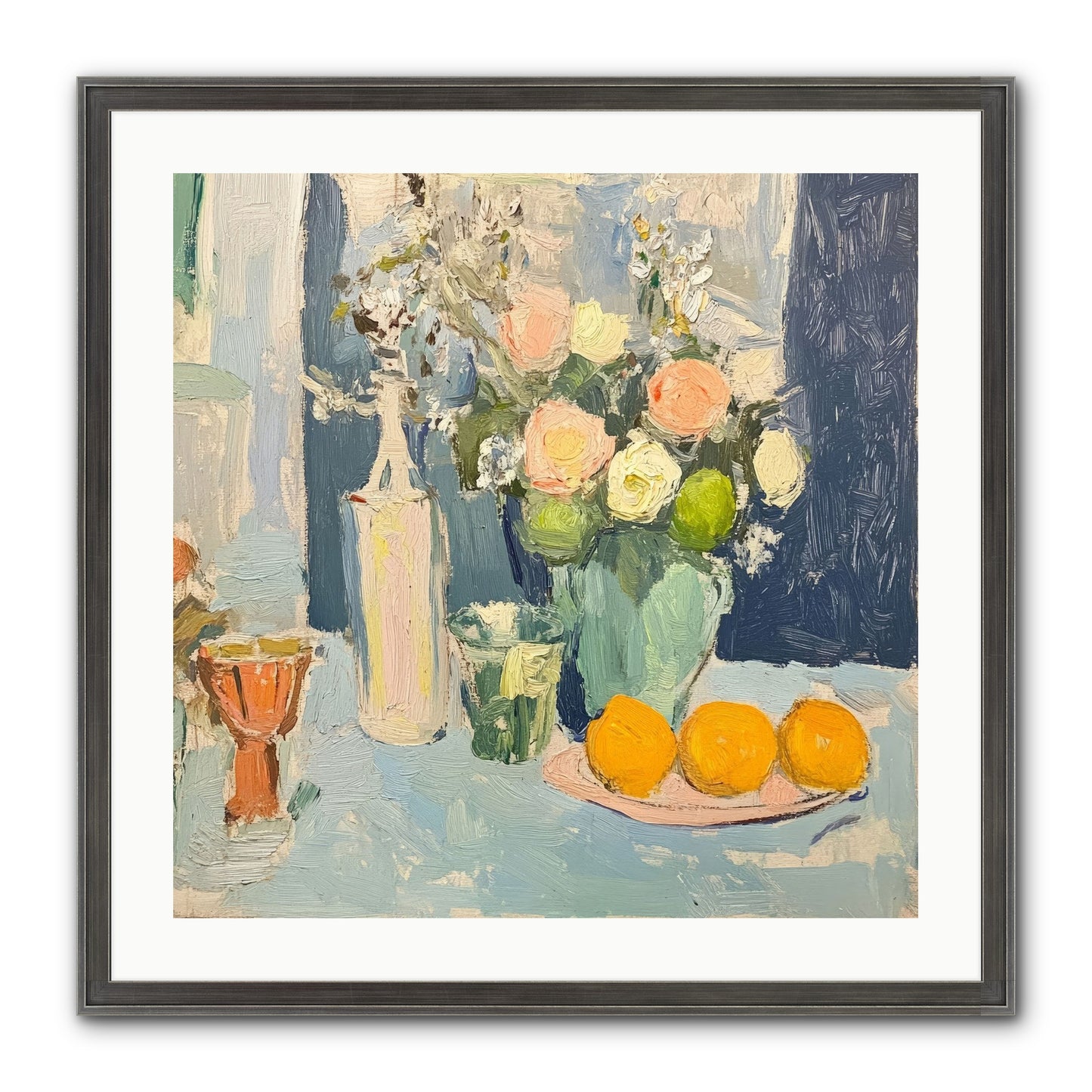 The Breakfast Room Framed Print - Slimwoods Black/Silver 24x24