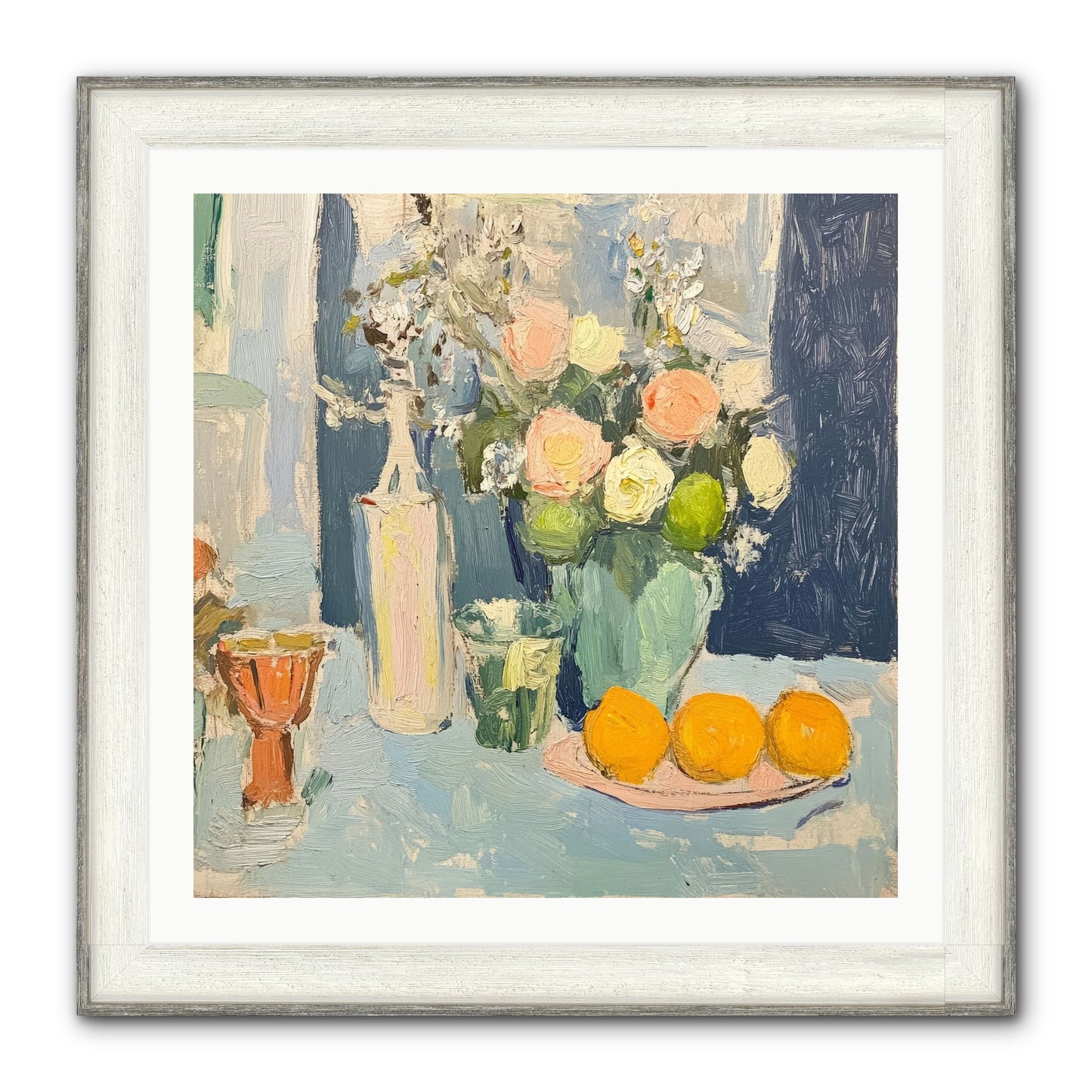 The Breakfast Room Framed Print - Driftwood White 30x30