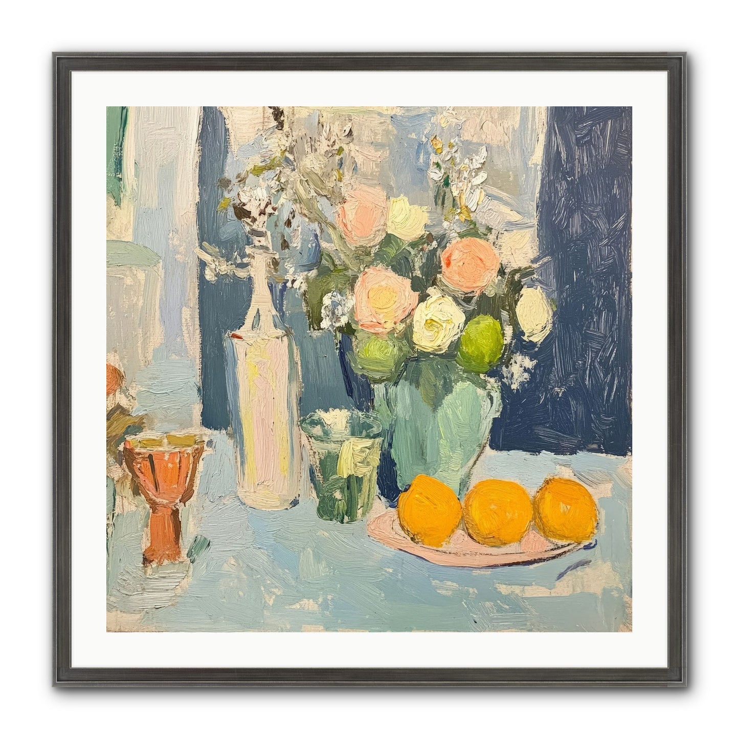 The Breakfast Room Framed Print - Slimwoods Black/Silver 30x30