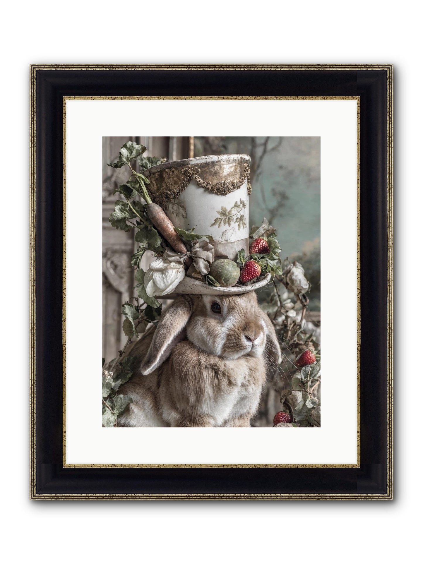 The Briar Prince Framed Print - Black & Gold 12x16