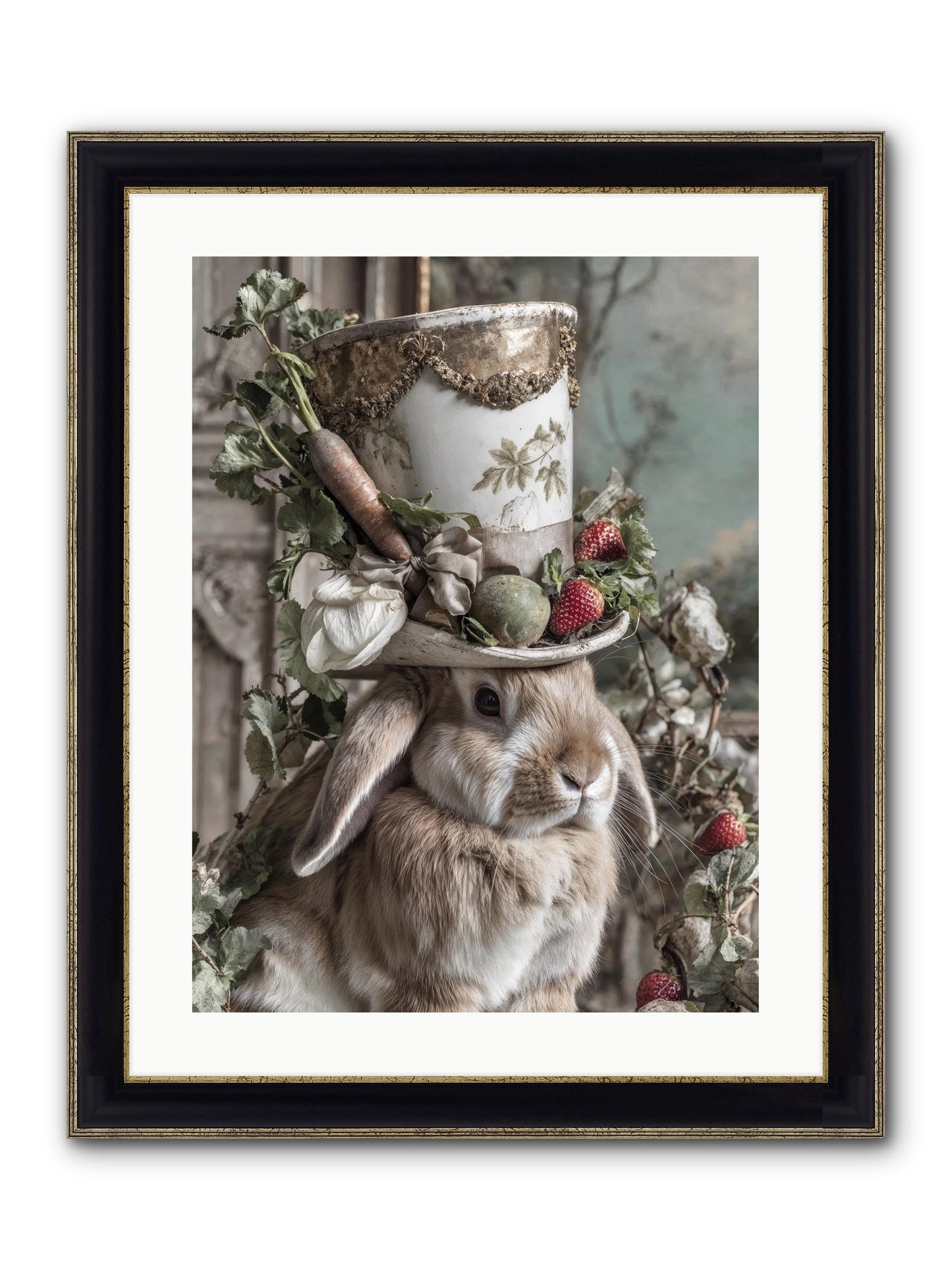 The Briar Prince Framed Print - Black & Gold 18x24