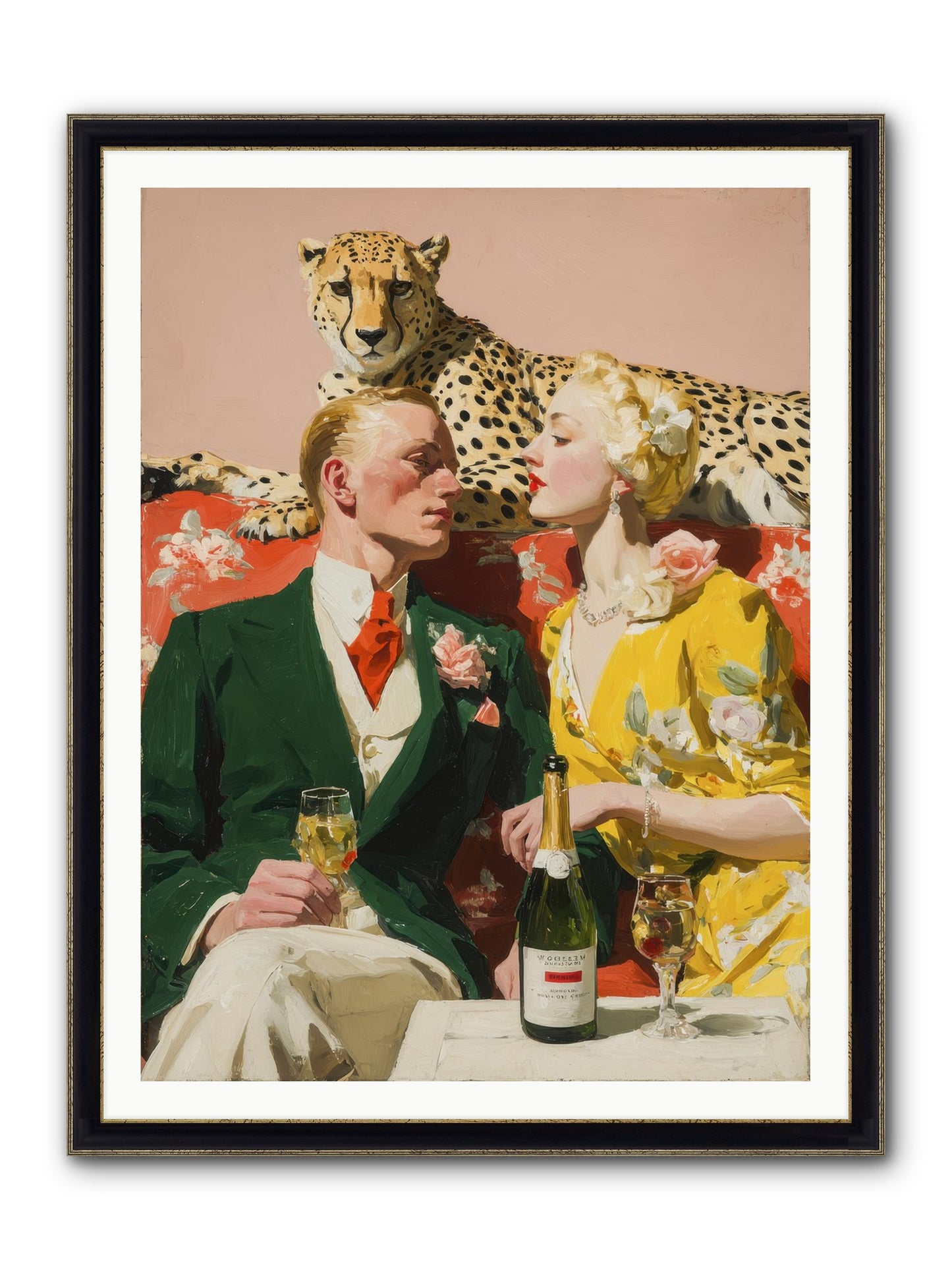 The Bright Side Of February Framed Print - Black & Gold 36x48