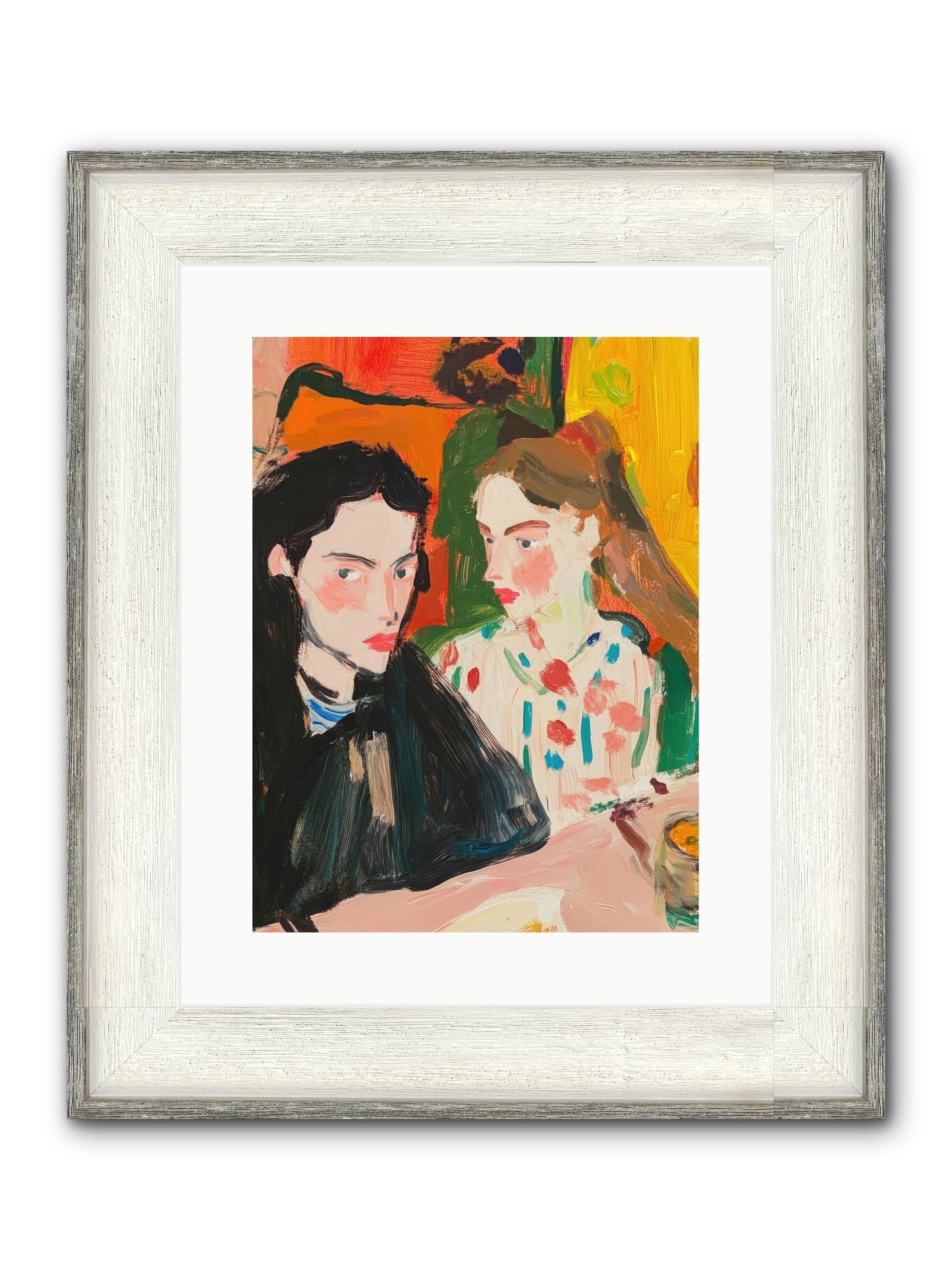 The Côte Imagined Framed Print - Driftwood White 12x16