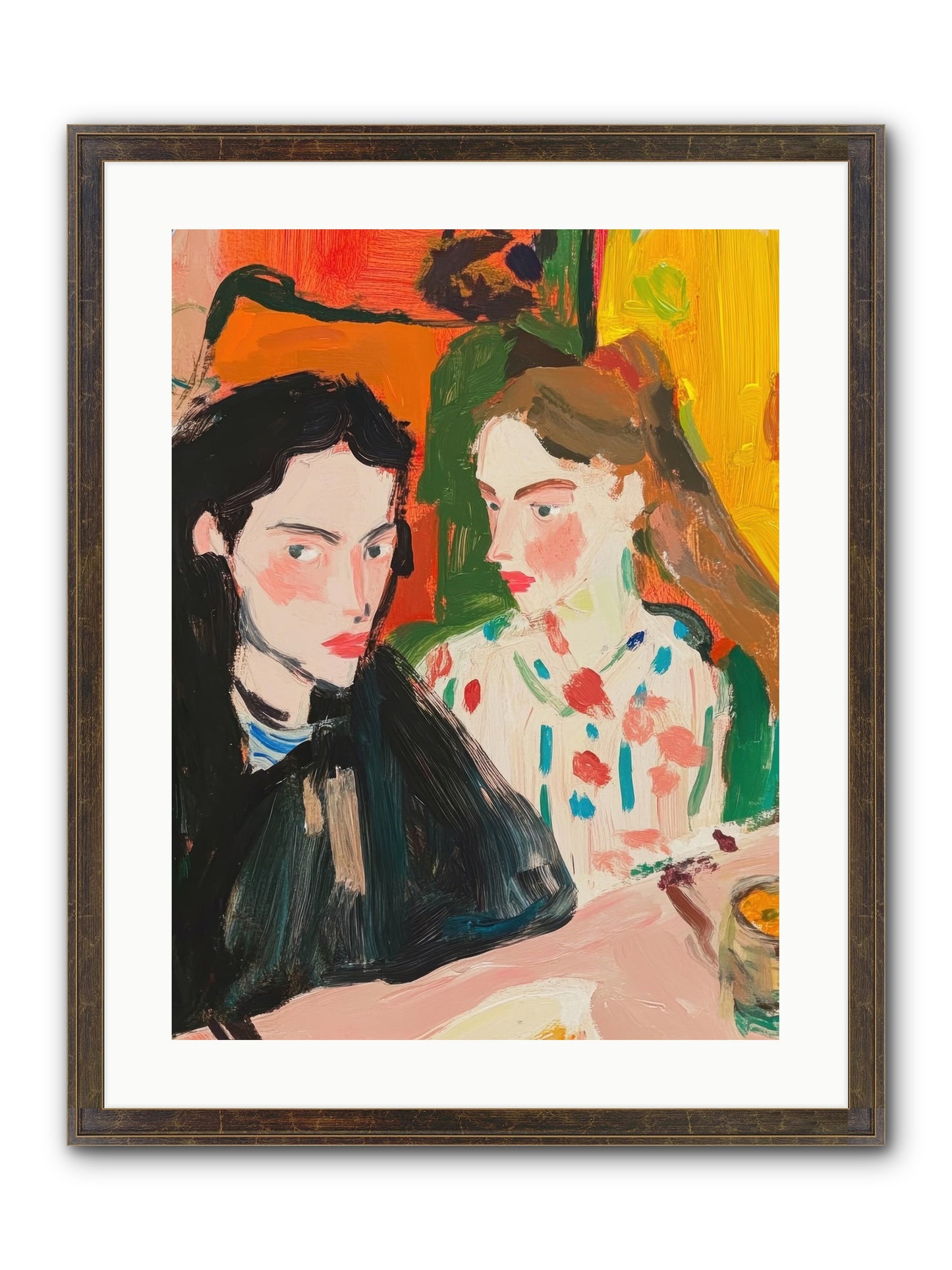 The Côte Imagined Framed Print - Slimwoods Black/Gold 18x24