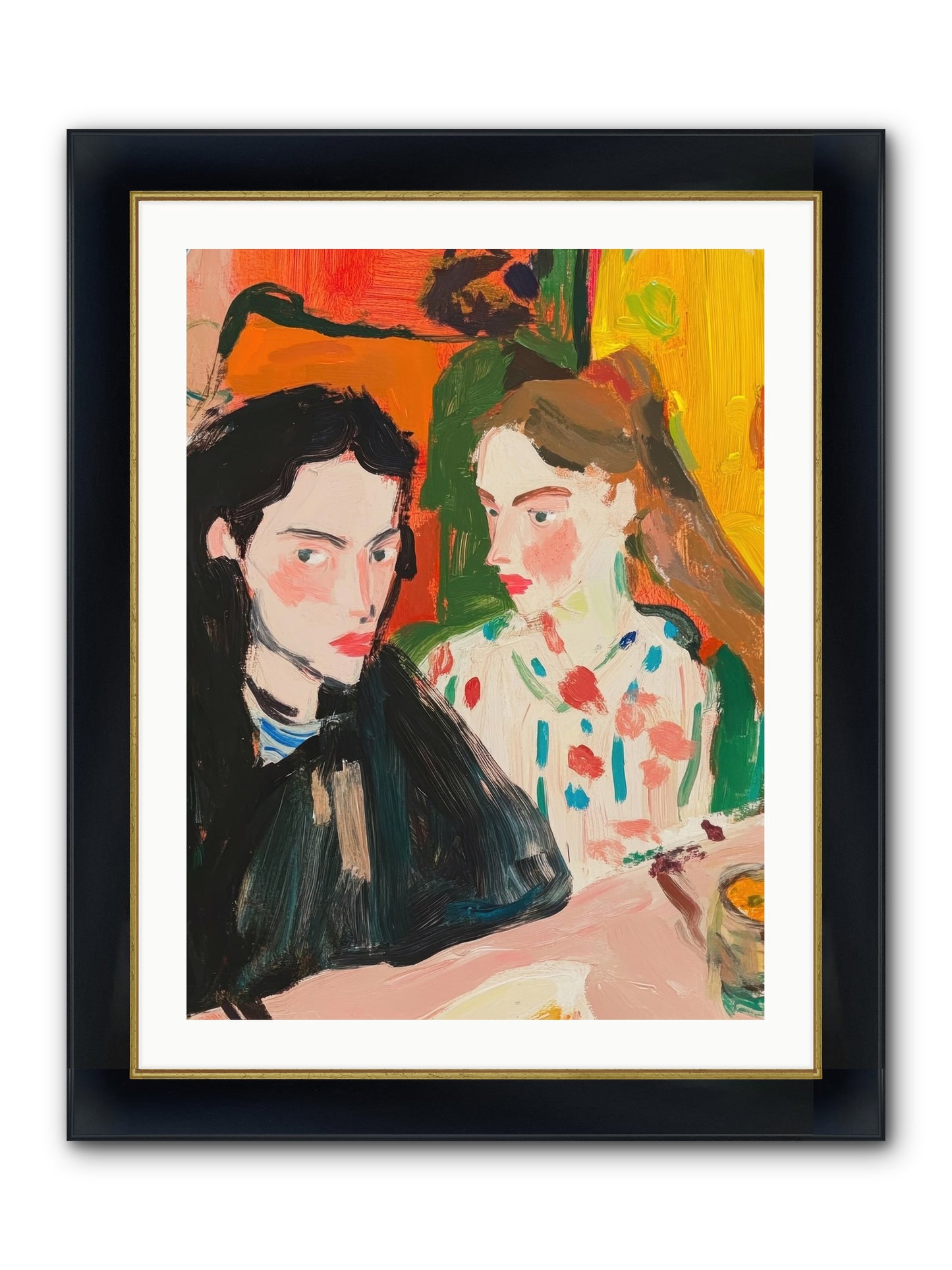 The Côte Imagined Framed Print - Wide Black w/Gold 24x32