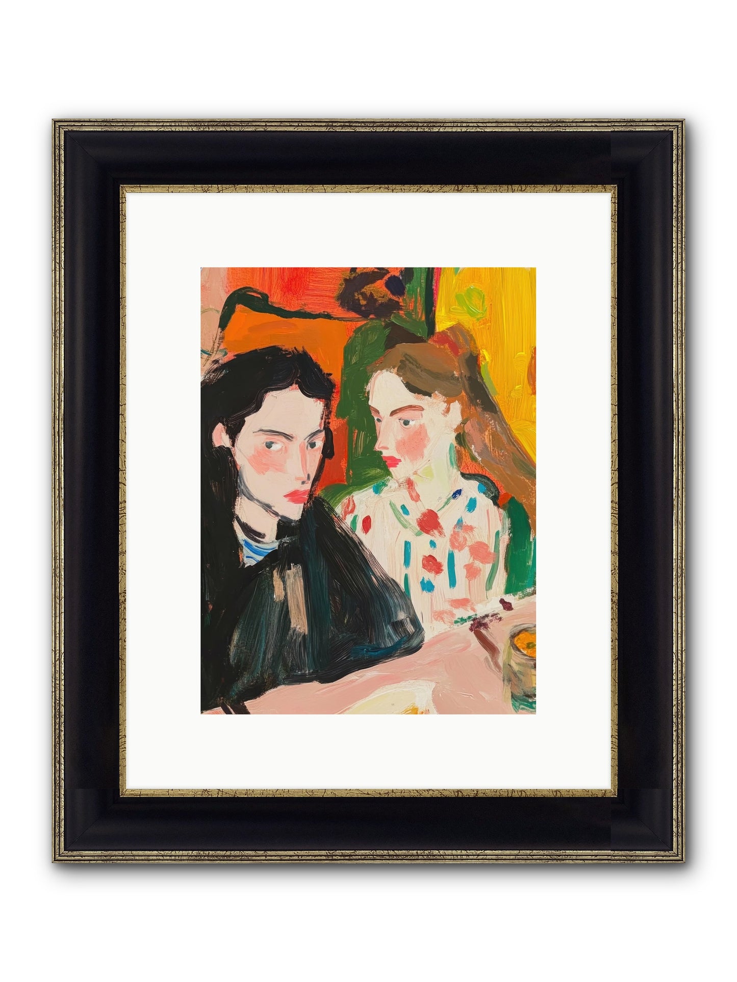 The Côte Imagined Framed Print - Black & Gold 9x12