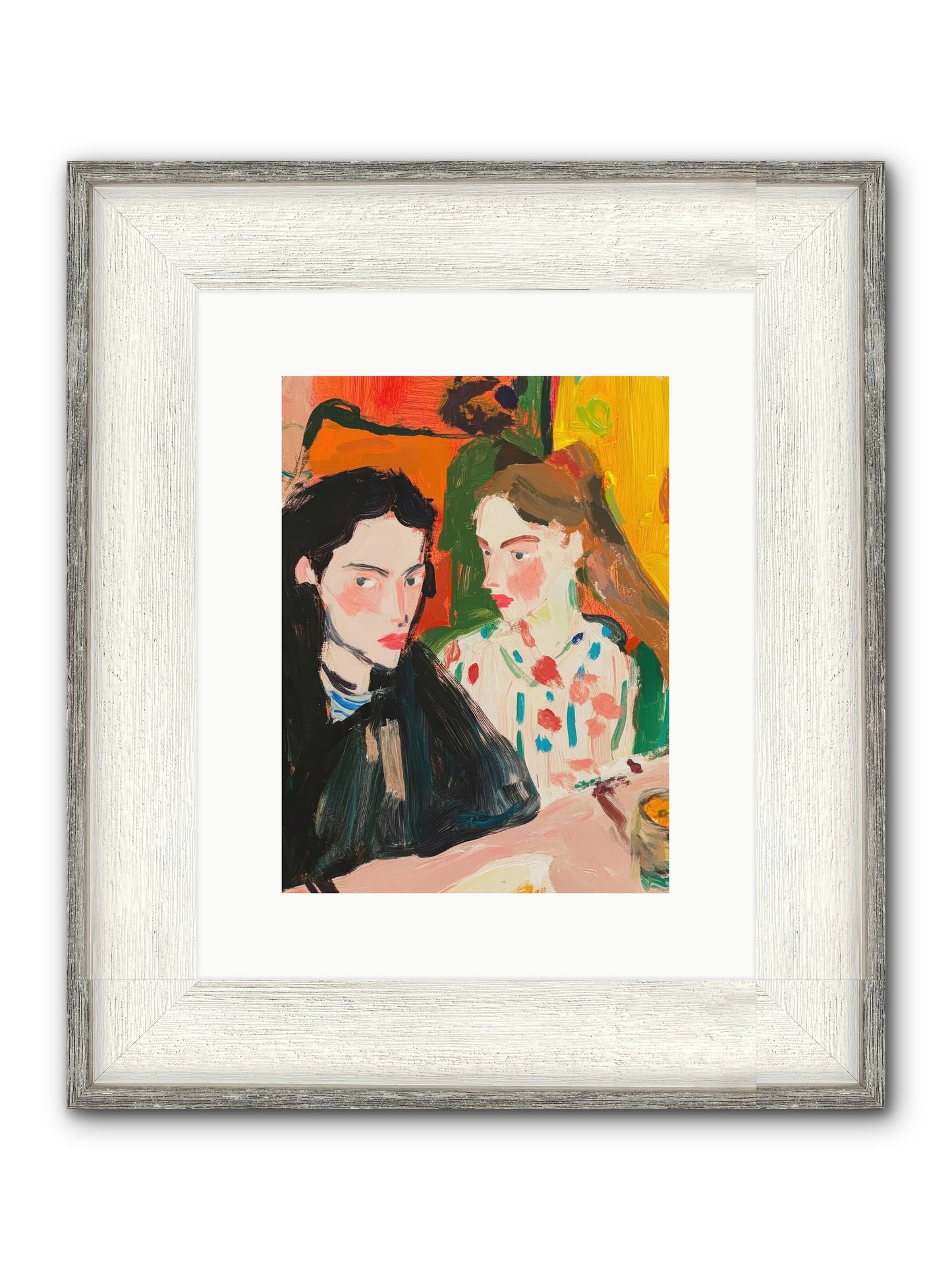The Côte Imagined Framed Print - Driftwood White 9x12