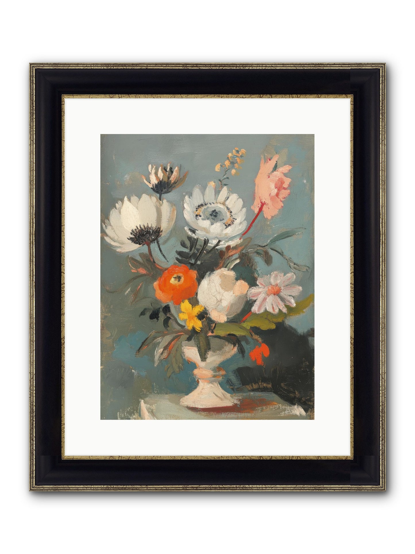 The Cabbage Hat Society Framed Print - Black & Gold 12x16
