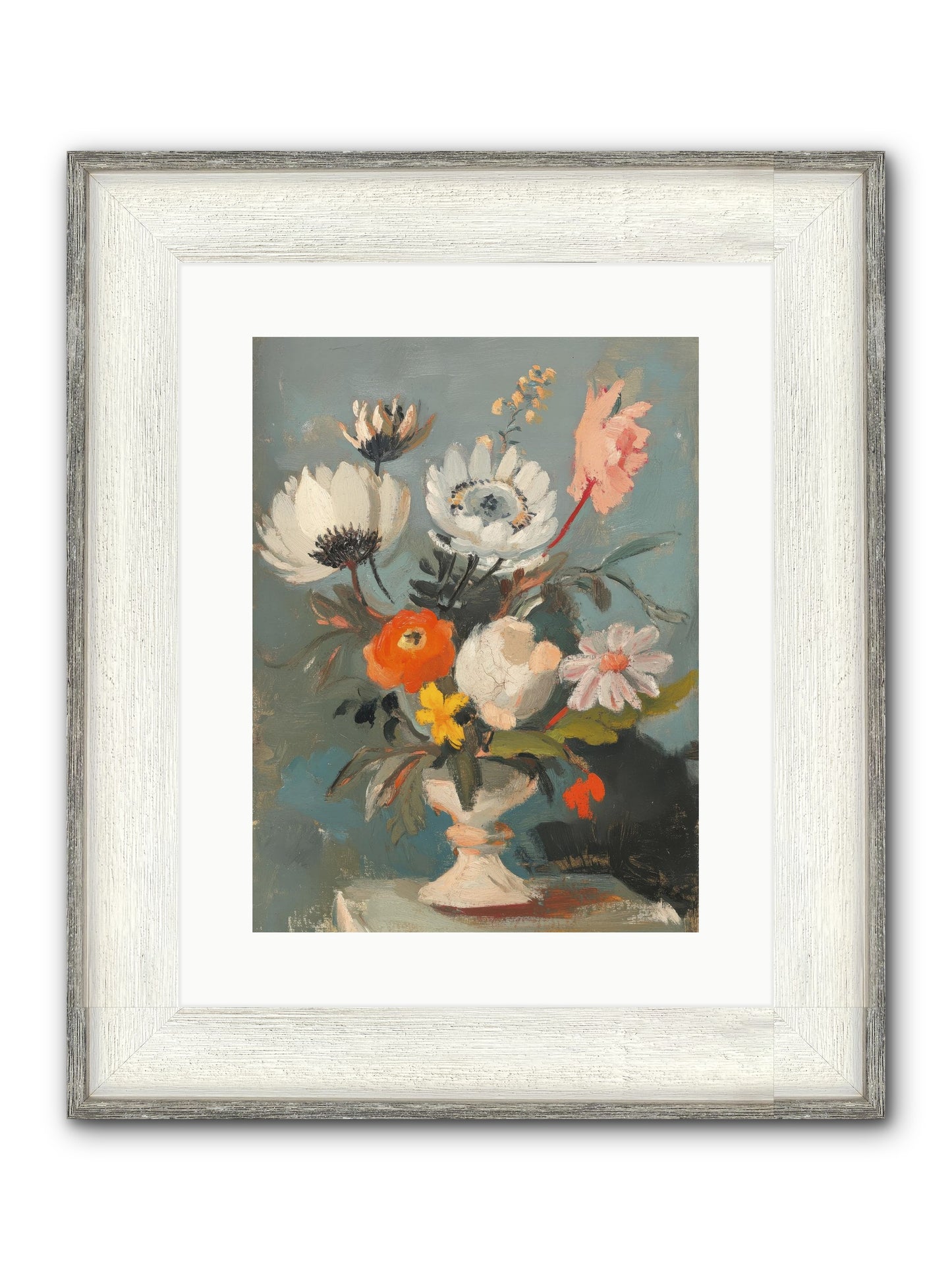 The Cabbage Hat Society Framed Print - Driftwood White 12x16