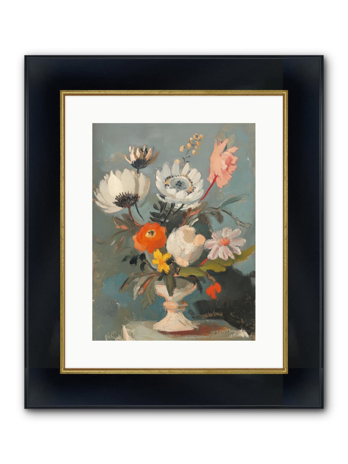 The Cabbage Hat Society Framed Print - Wide Black w/Gold 12x16