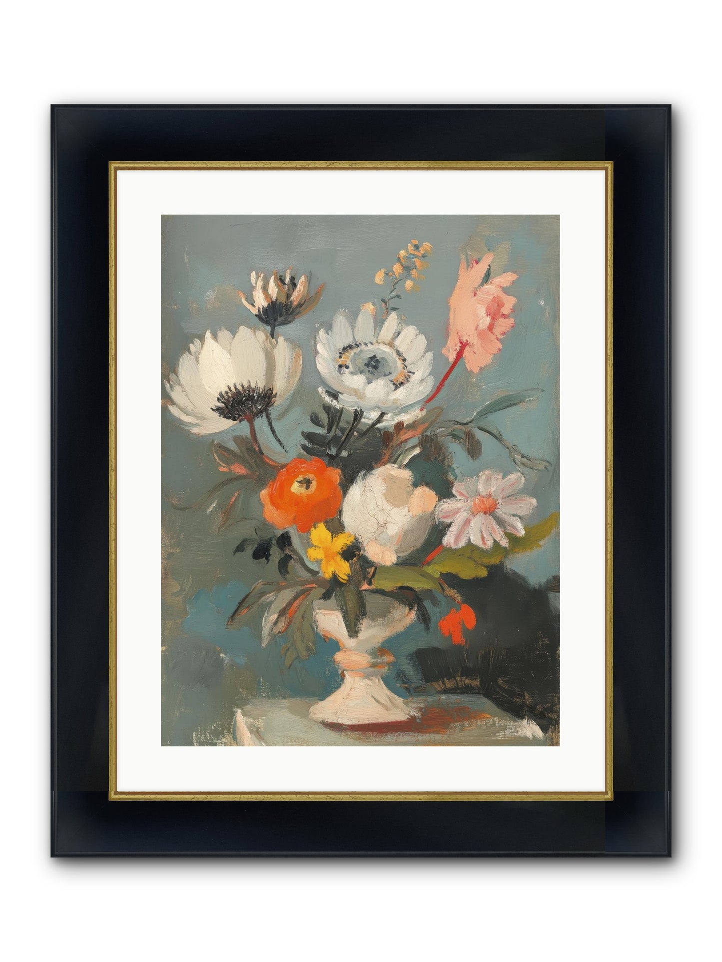 The Cabbage Hat Society Framed Print - Wide Black w/Gold 18x24