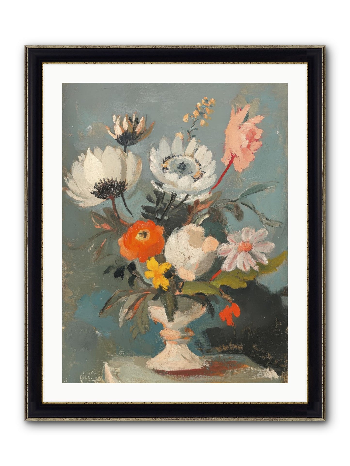The Cabbage Hat Society Framed Print - Black & Gold 24x32