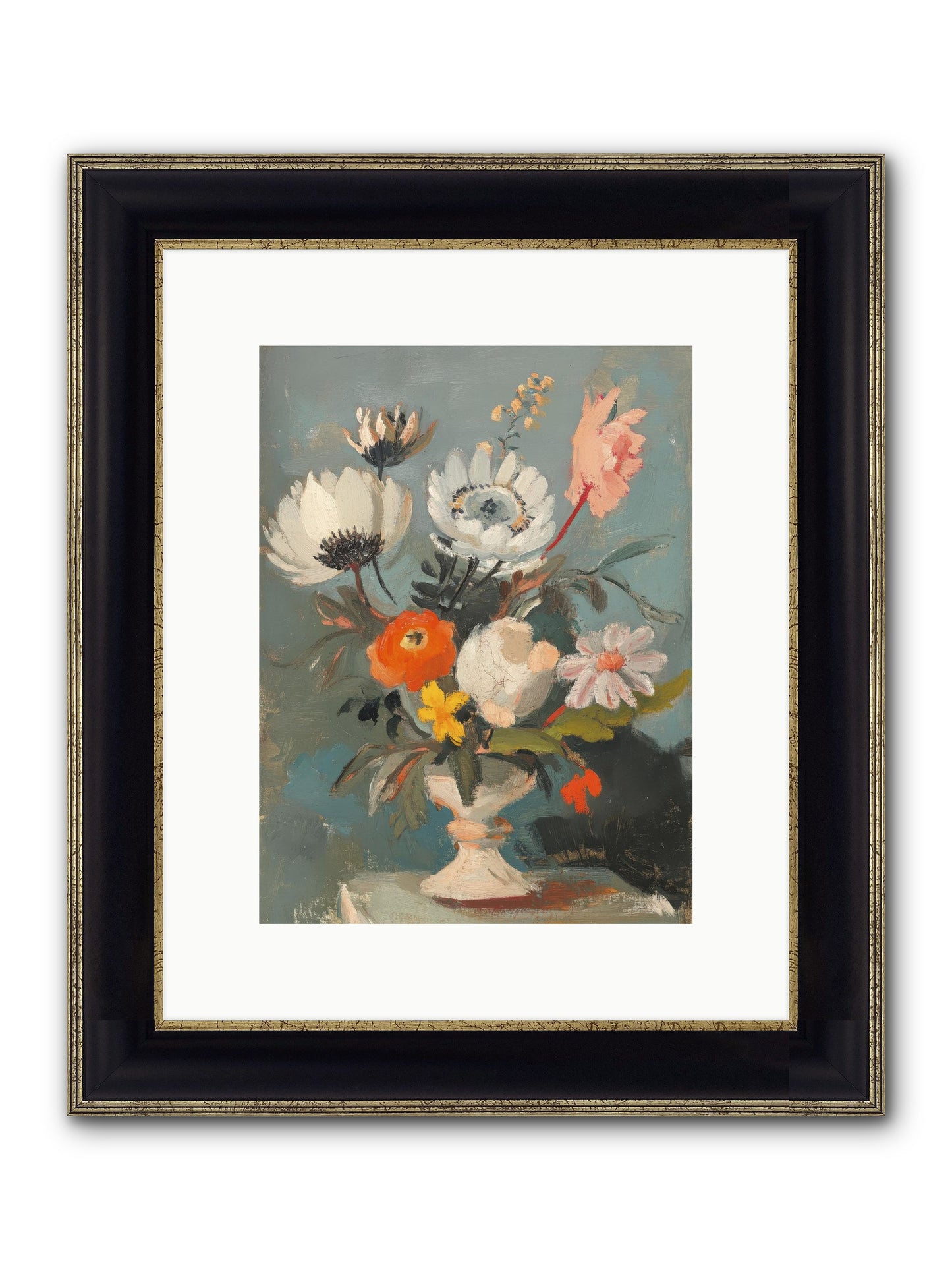 The Cabbage Hat Society Framed Print - Black & Gold 9x12