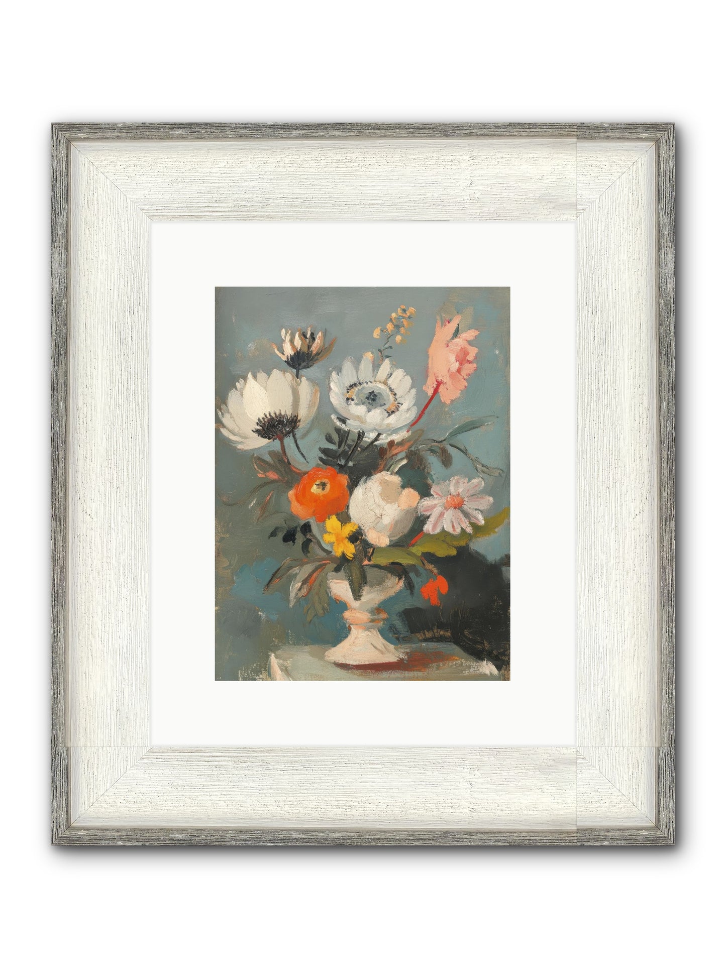 The Cabbage Hat Society Framed Print - Driftwood White 9x12