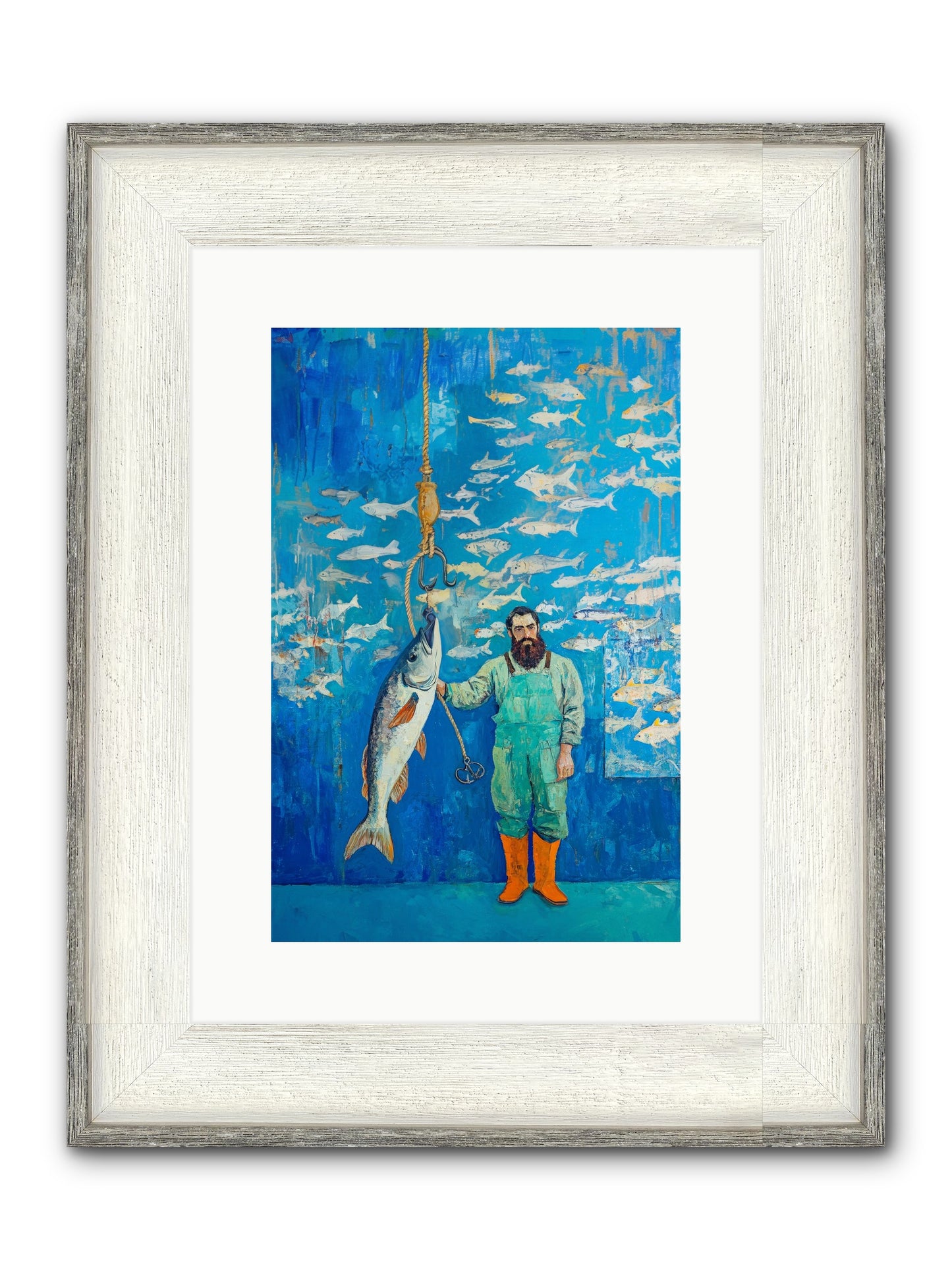 The Captain's Tale Framed Print - Driftwood White 10x15