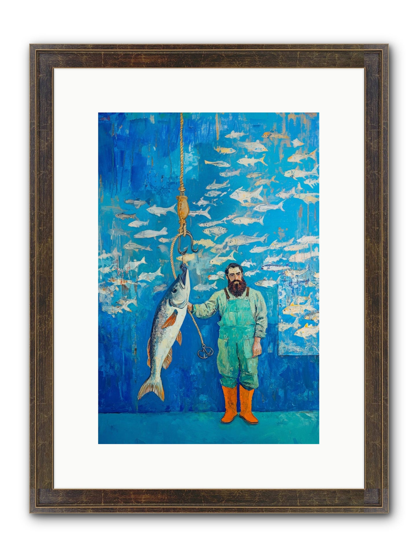 The Captain's Tale Framed Print - Slimwoods Black/Gold 10x15