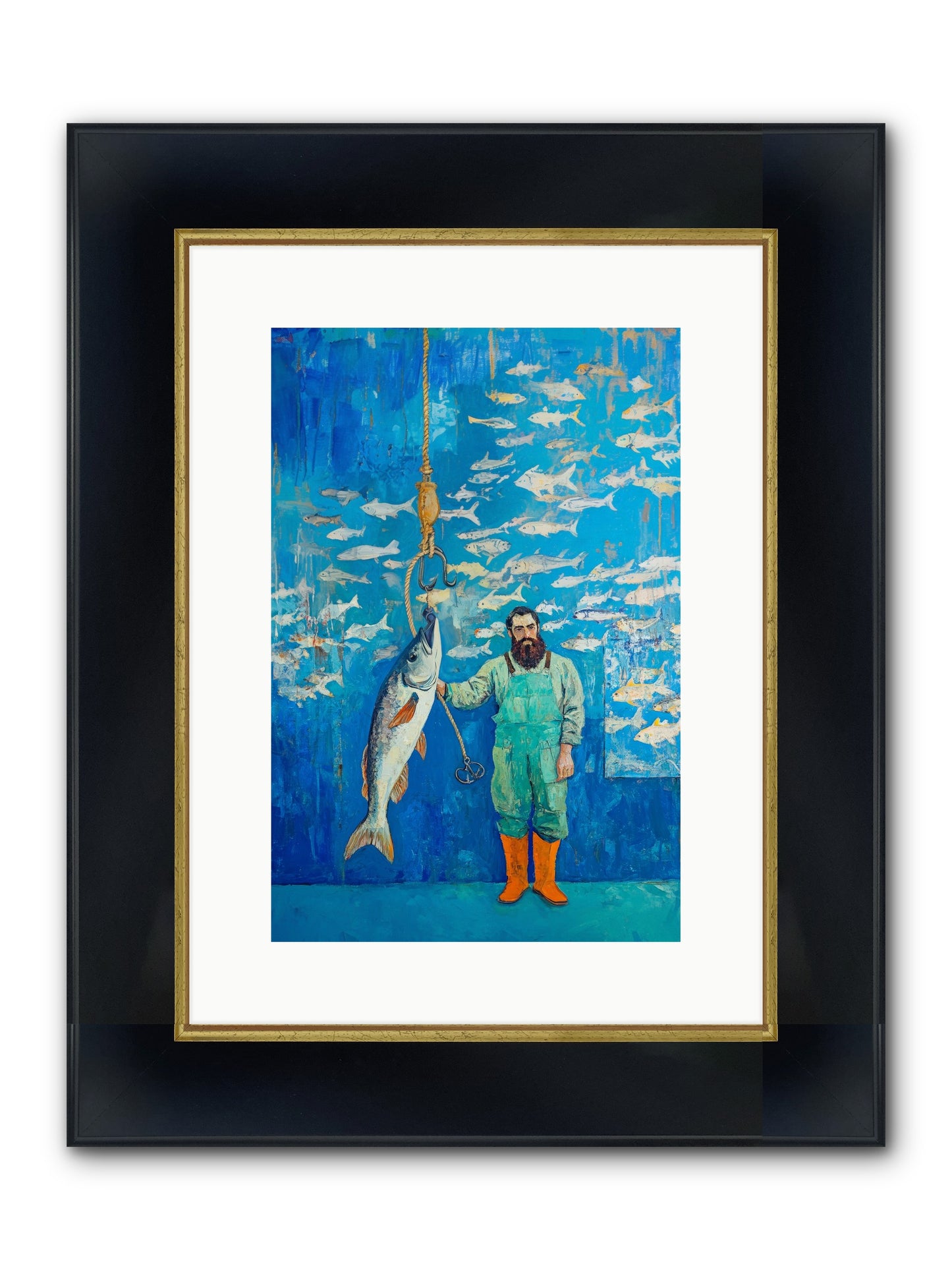 The Captain's Tale Framed Print - Wide Black w/Gold 10x15