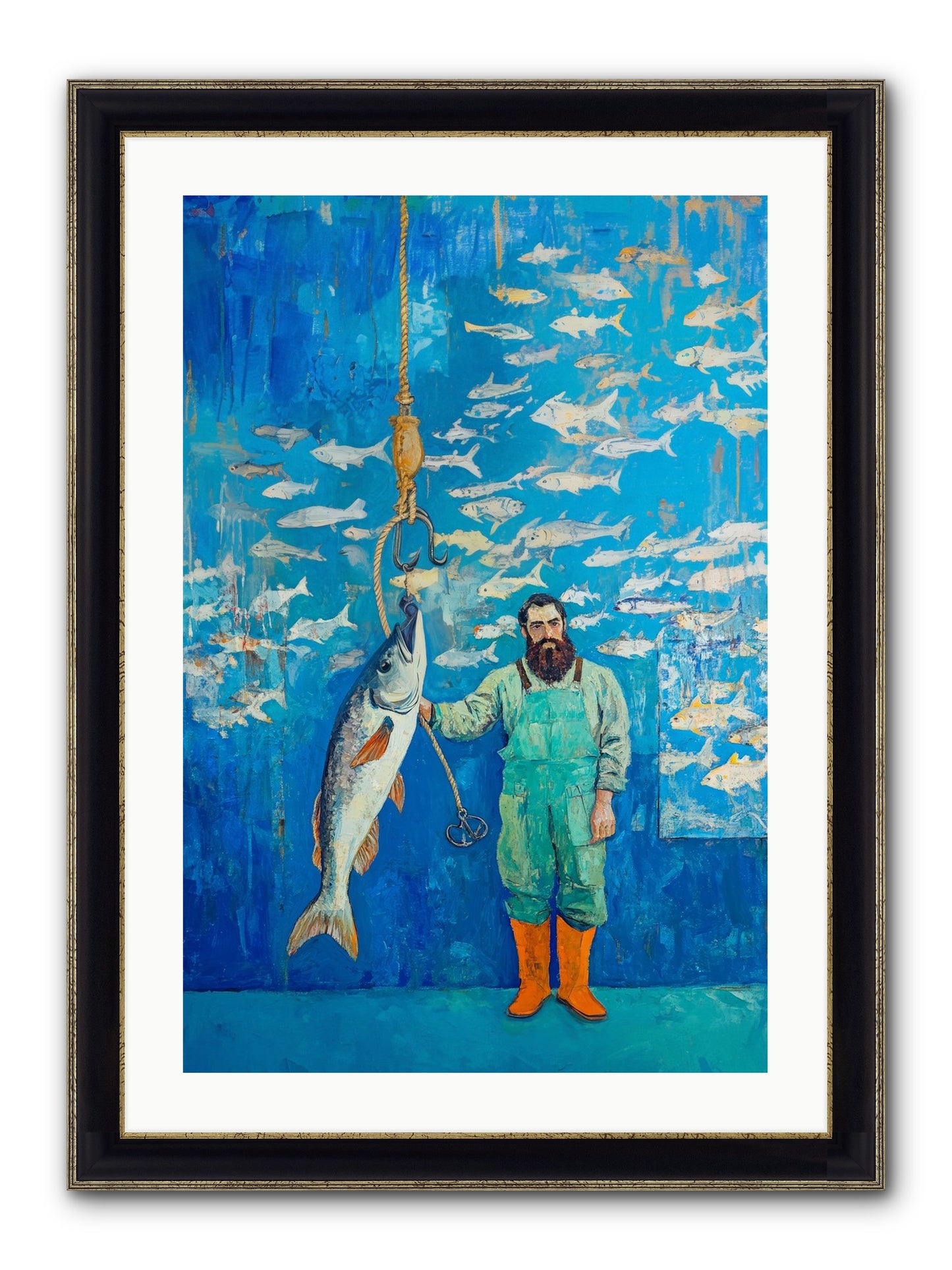 The Captain's Tale Framed Print - Black & Gold 20x30