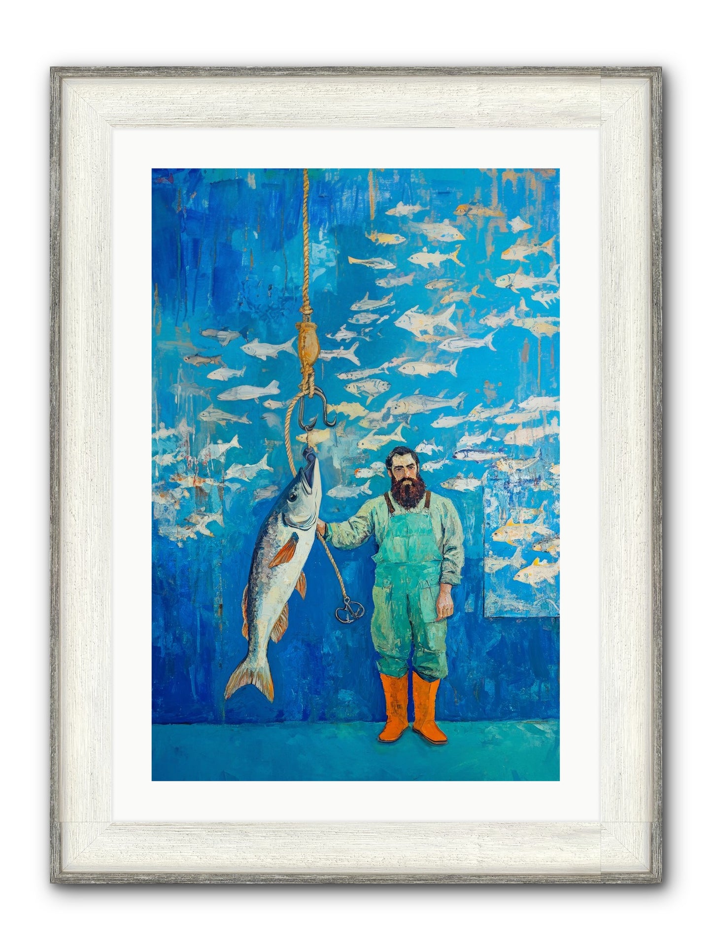 The Captain's Tale Framed Print - Driftwood White 20x30