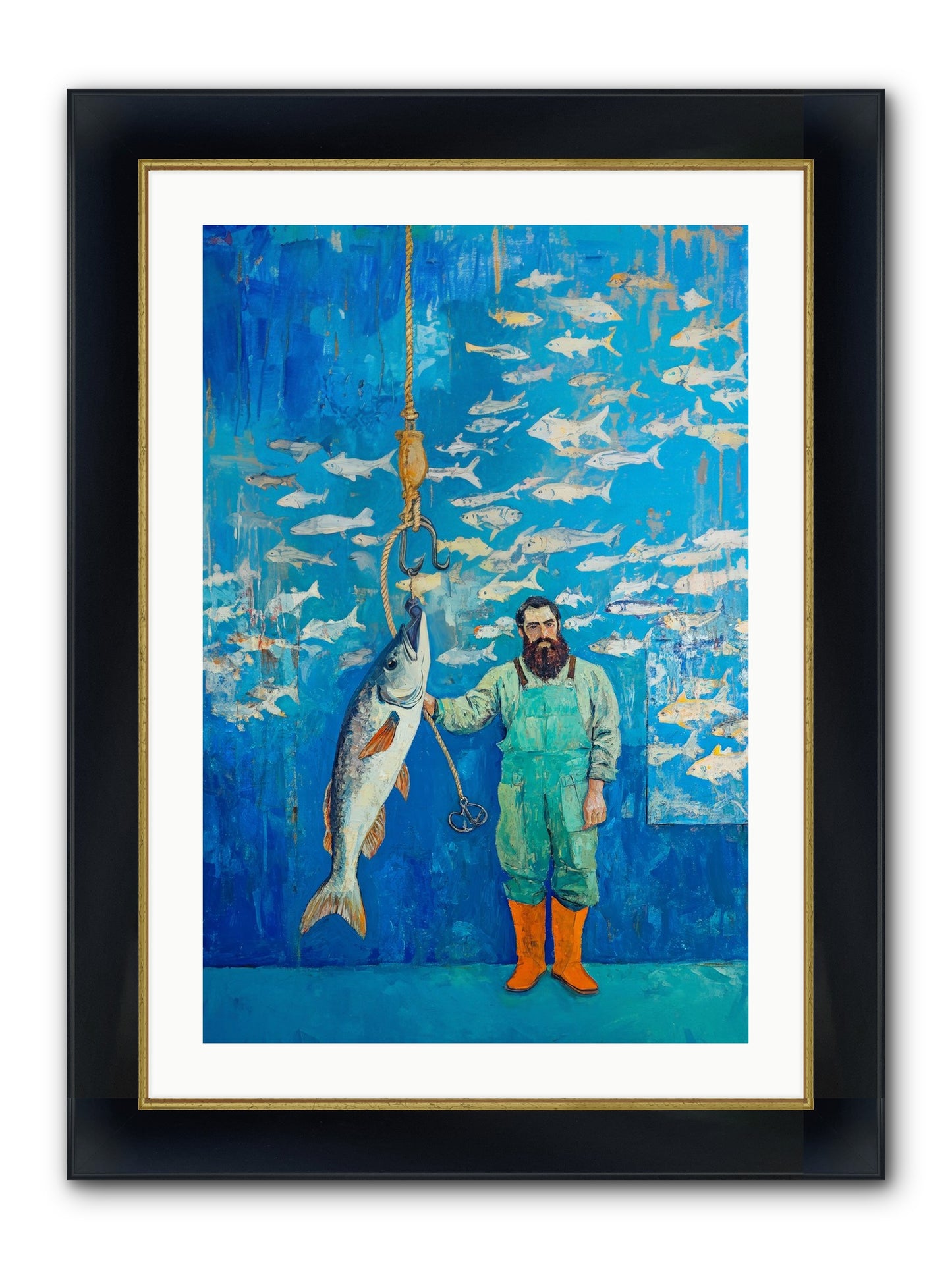 The Captain's Tale Framed Print - Wide Black w/Gold 20x30