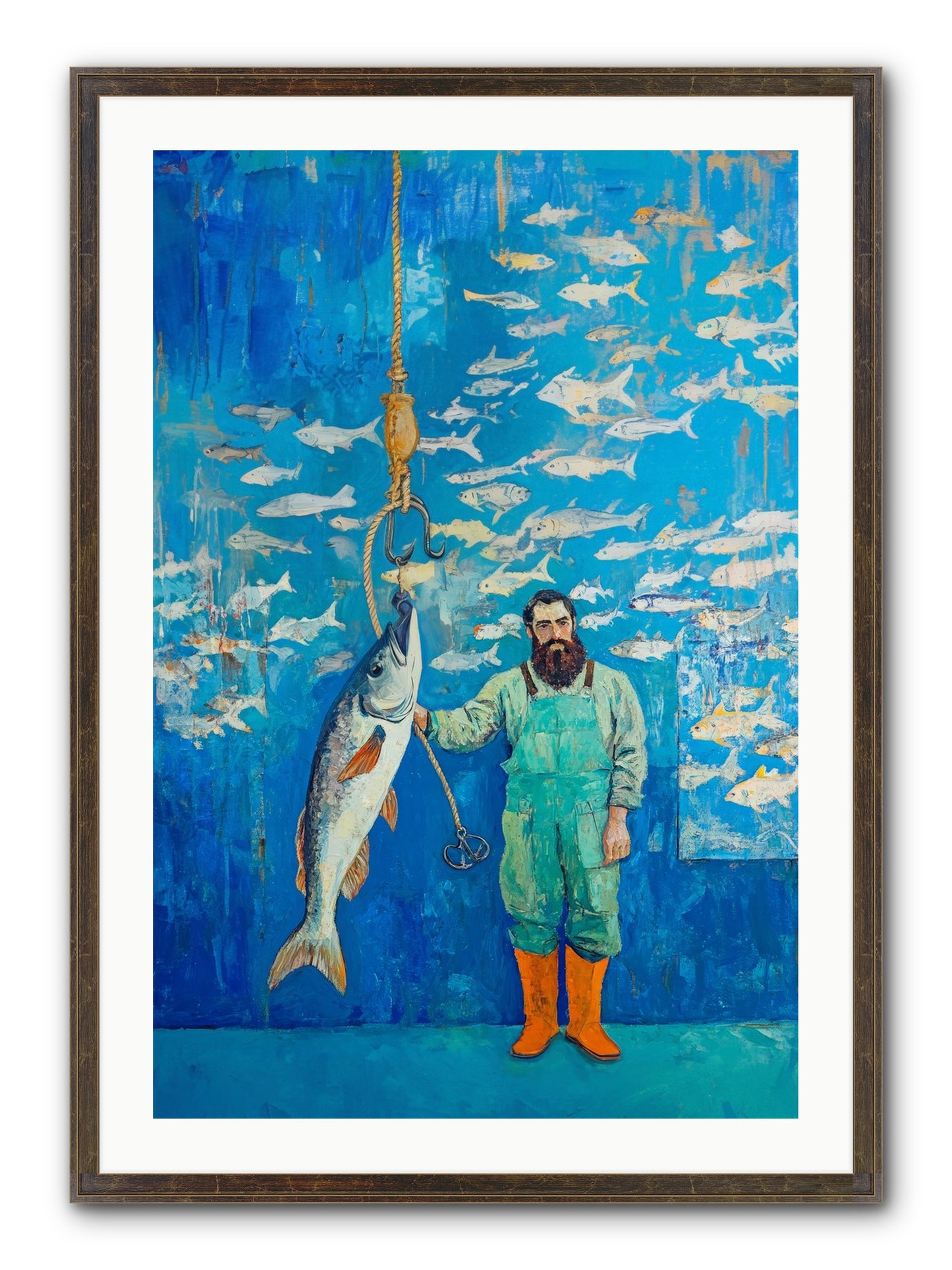 The Captain's Tale Framed Print - Slimwoods Black/Gold 24x36