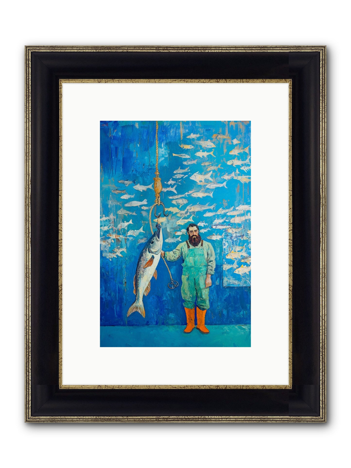 The Captain's Tale Framed Print - Black & Gold 8x12