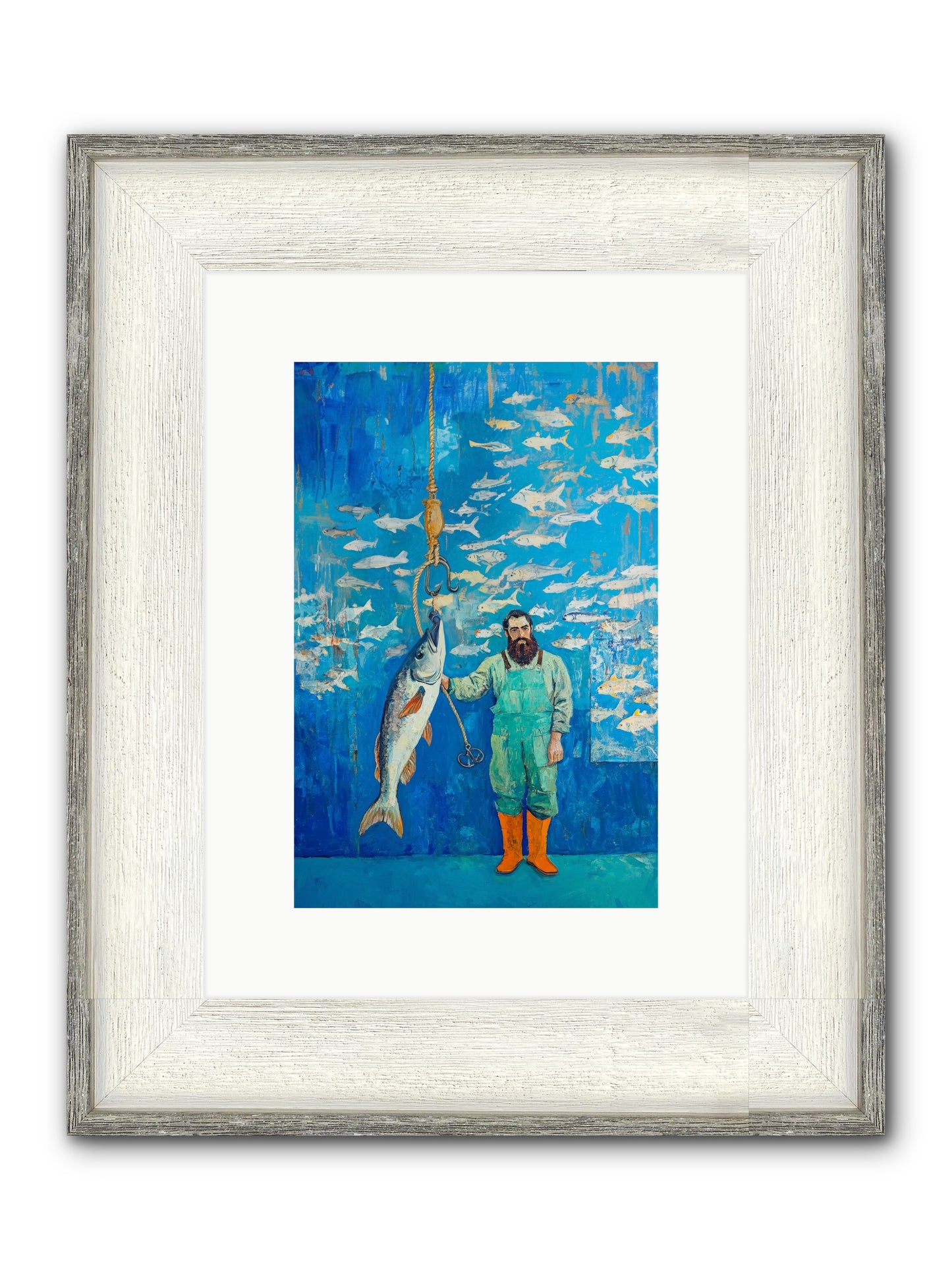 The Captain's Tale Framed Print - Driftwood White 8x12