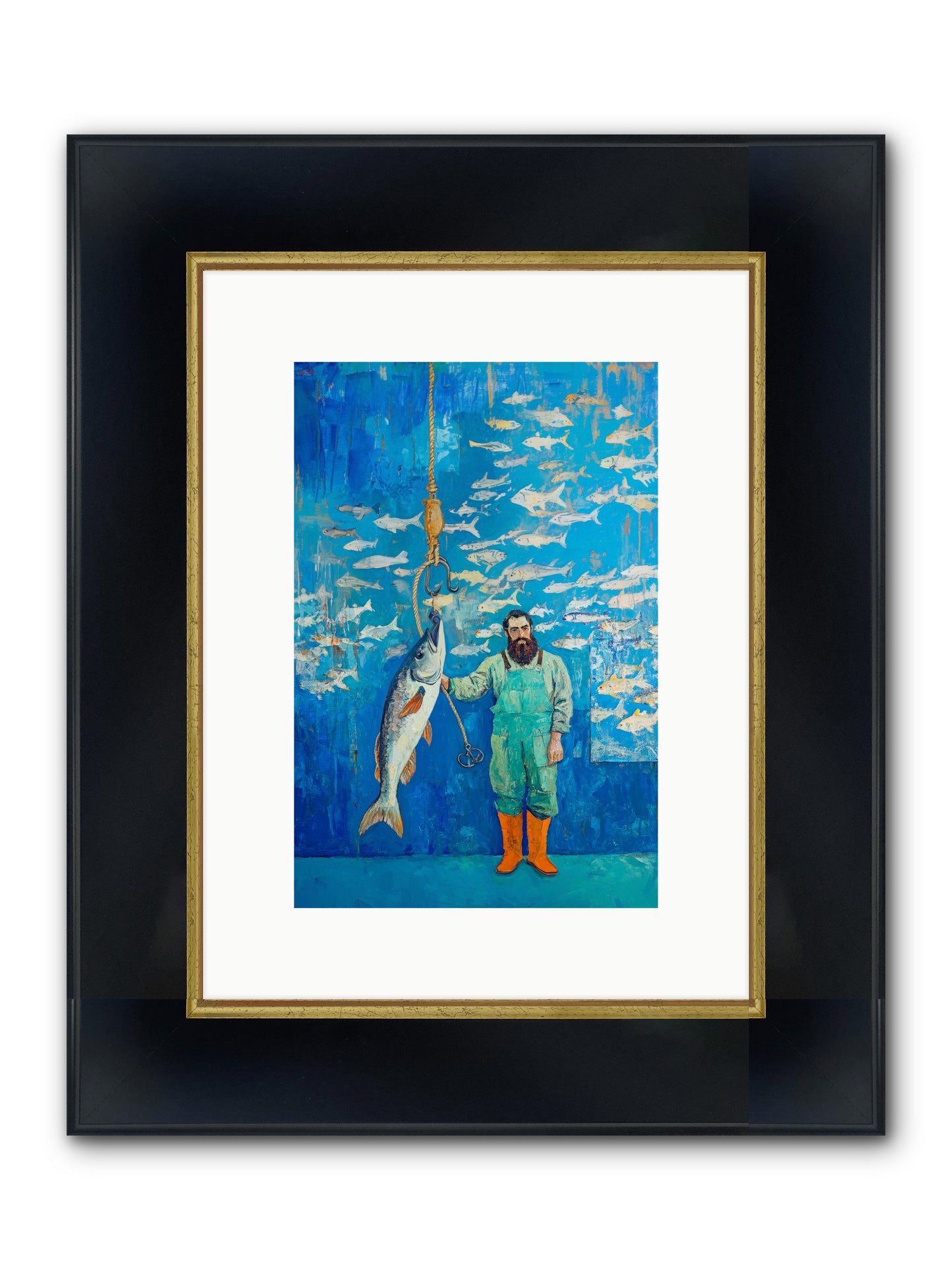 The Captain's Tale Framed Print - Wide Black w/Gold 8x12