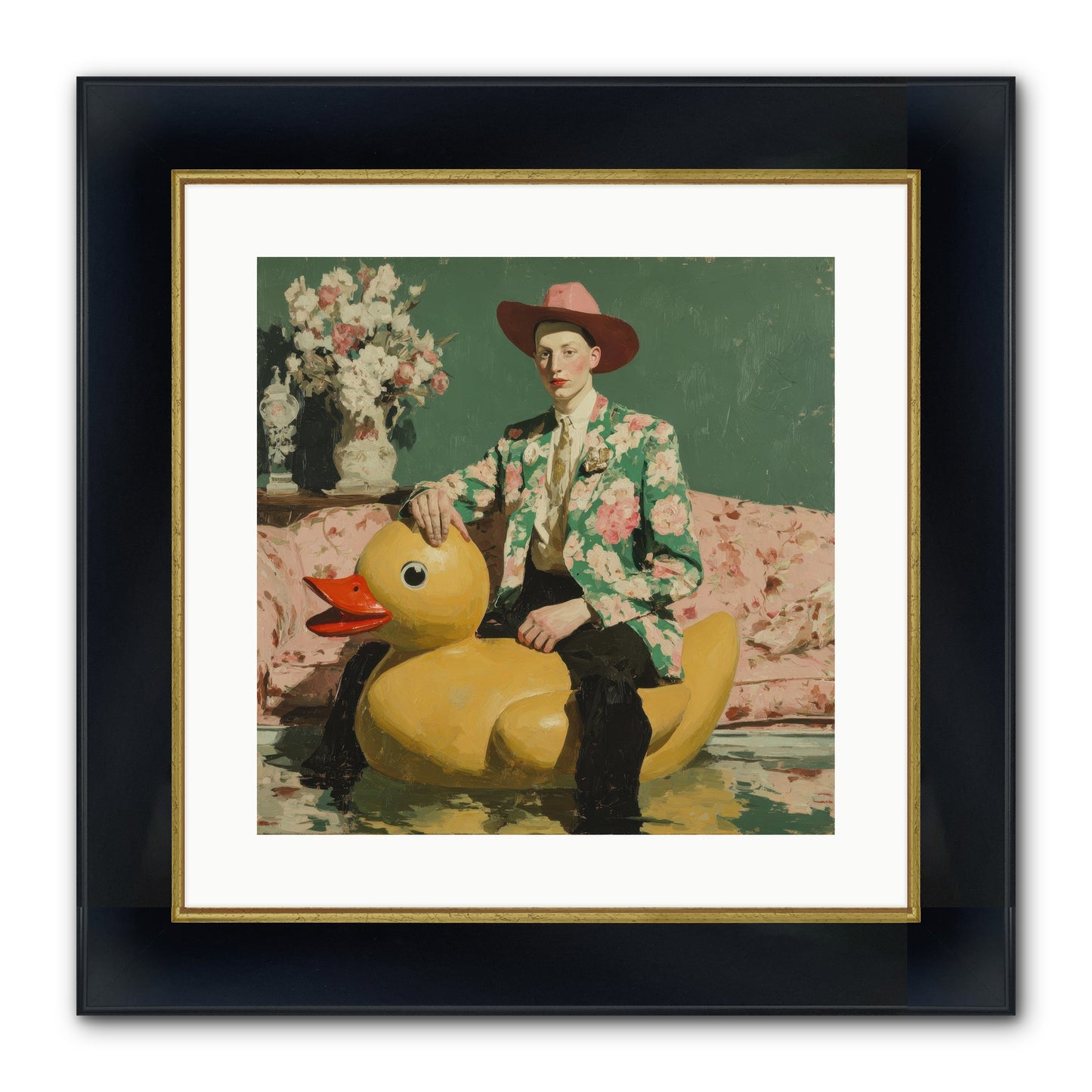 The Cashmere Agenda Framed Print - Wide Black w/Gold 16x16