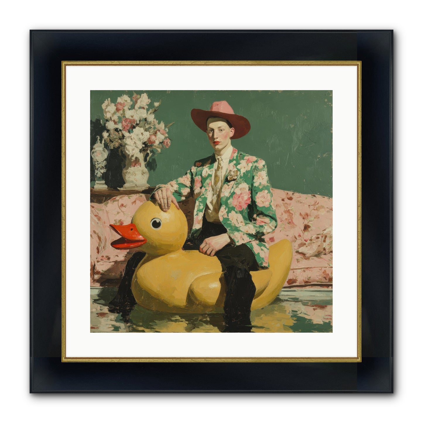 The Cashmere Agenda Framed Print - Wide Black w/Gold 20x20