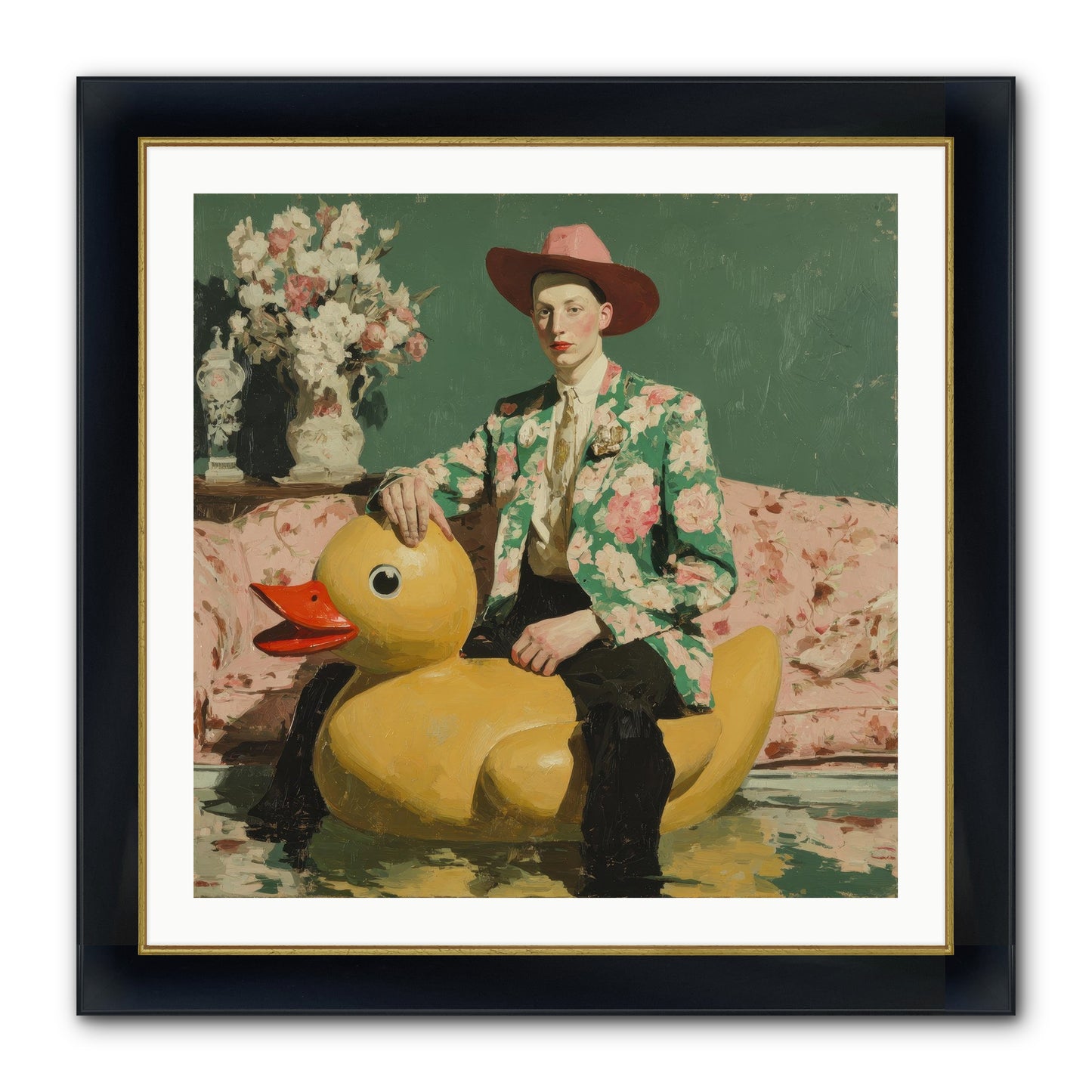The Cashmere Agenda Framed Print - Wide Black w/Gold 30x30
