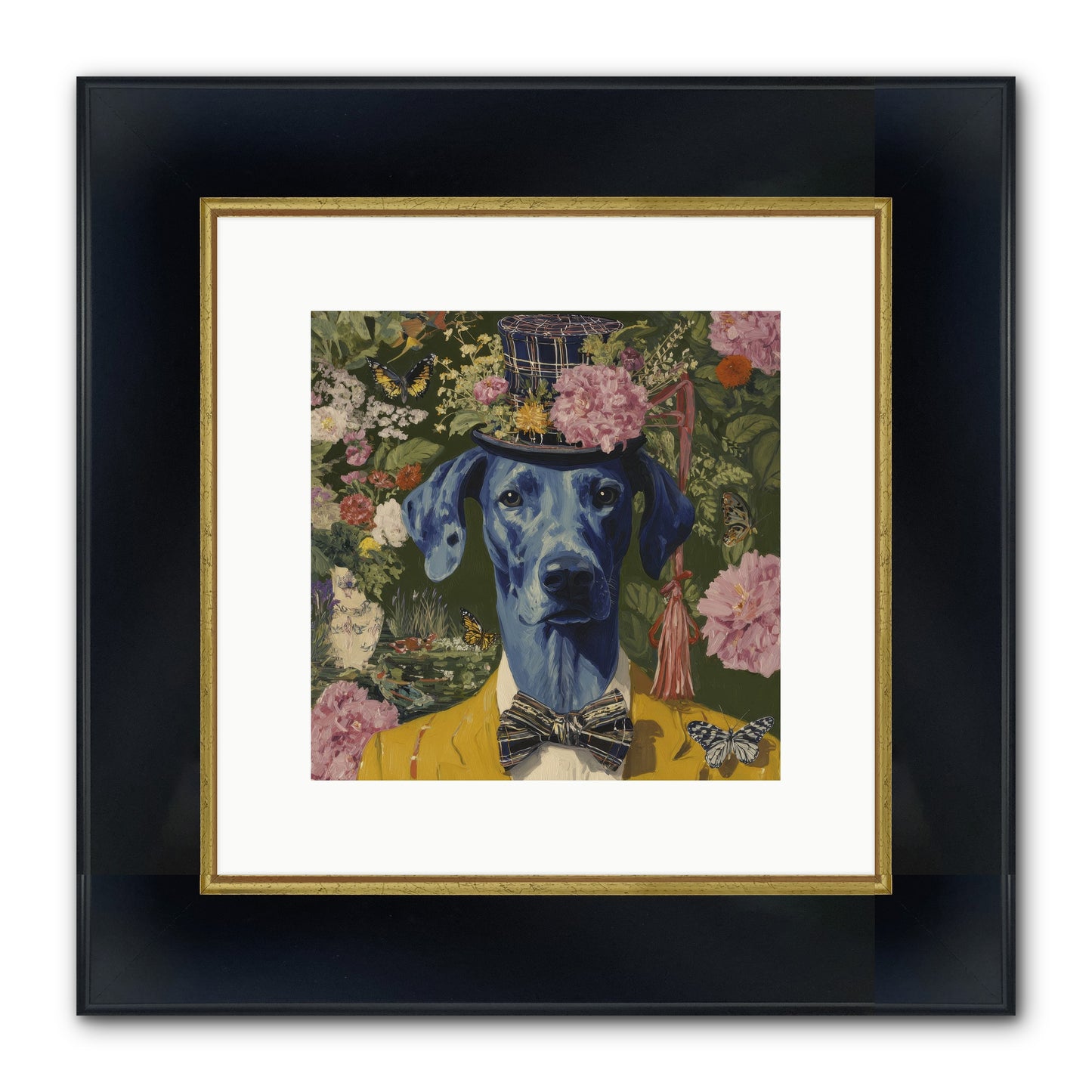 The Cashmere Caravan Framed Print - Wide Black w/Gold 10x10